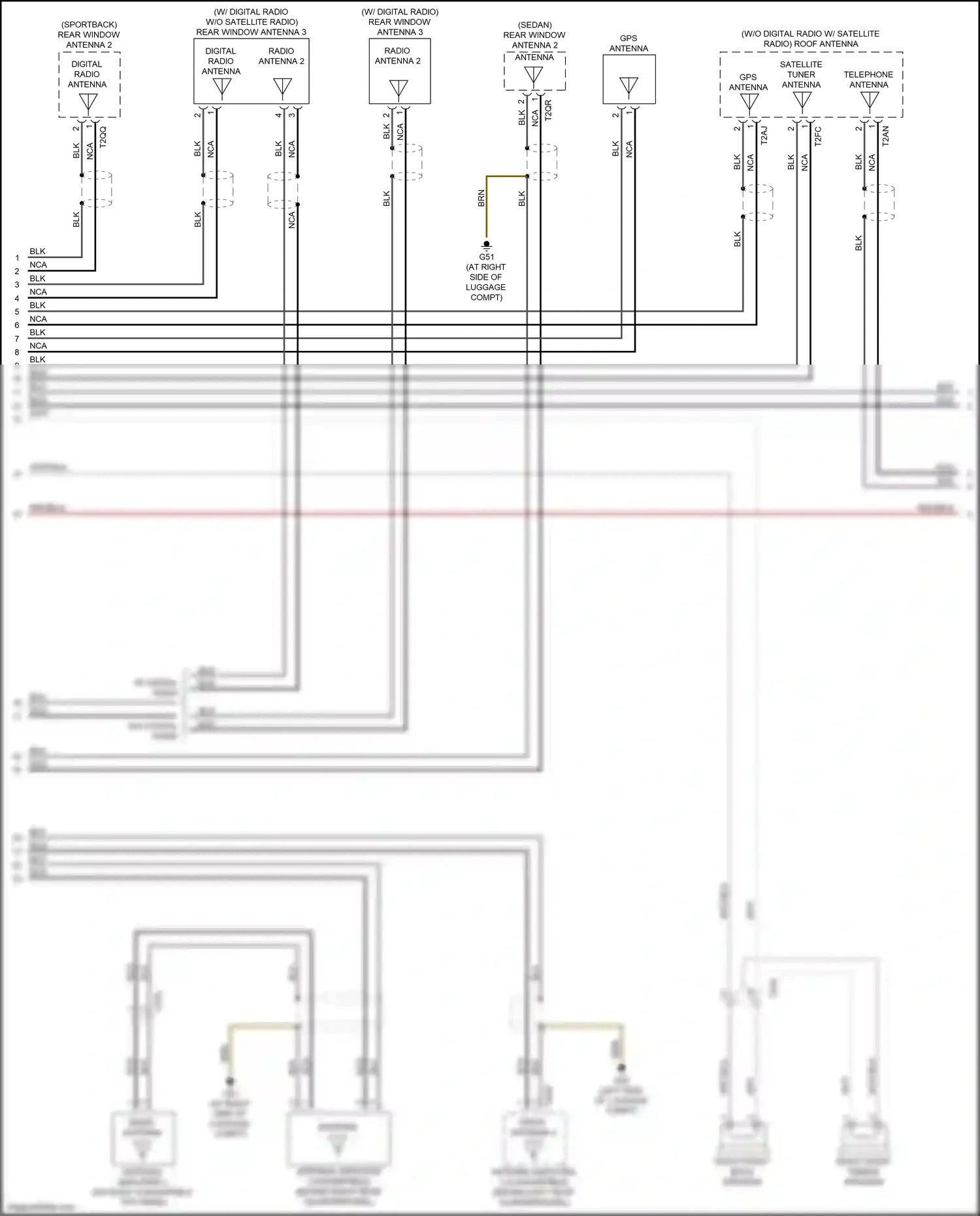 Wiring diagram antenna amplifier 2 for Audi S3 8V facelift (2016-2020) (7 of 14)