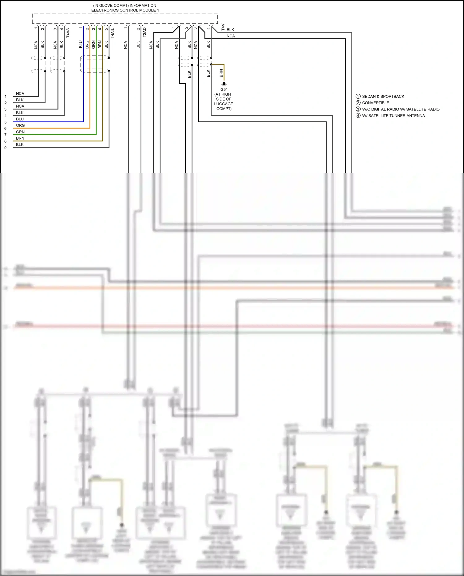 Wiring diagram antenna amplifier 4 for Audi S3 8V facelift (2016-2020) (1 of 8)