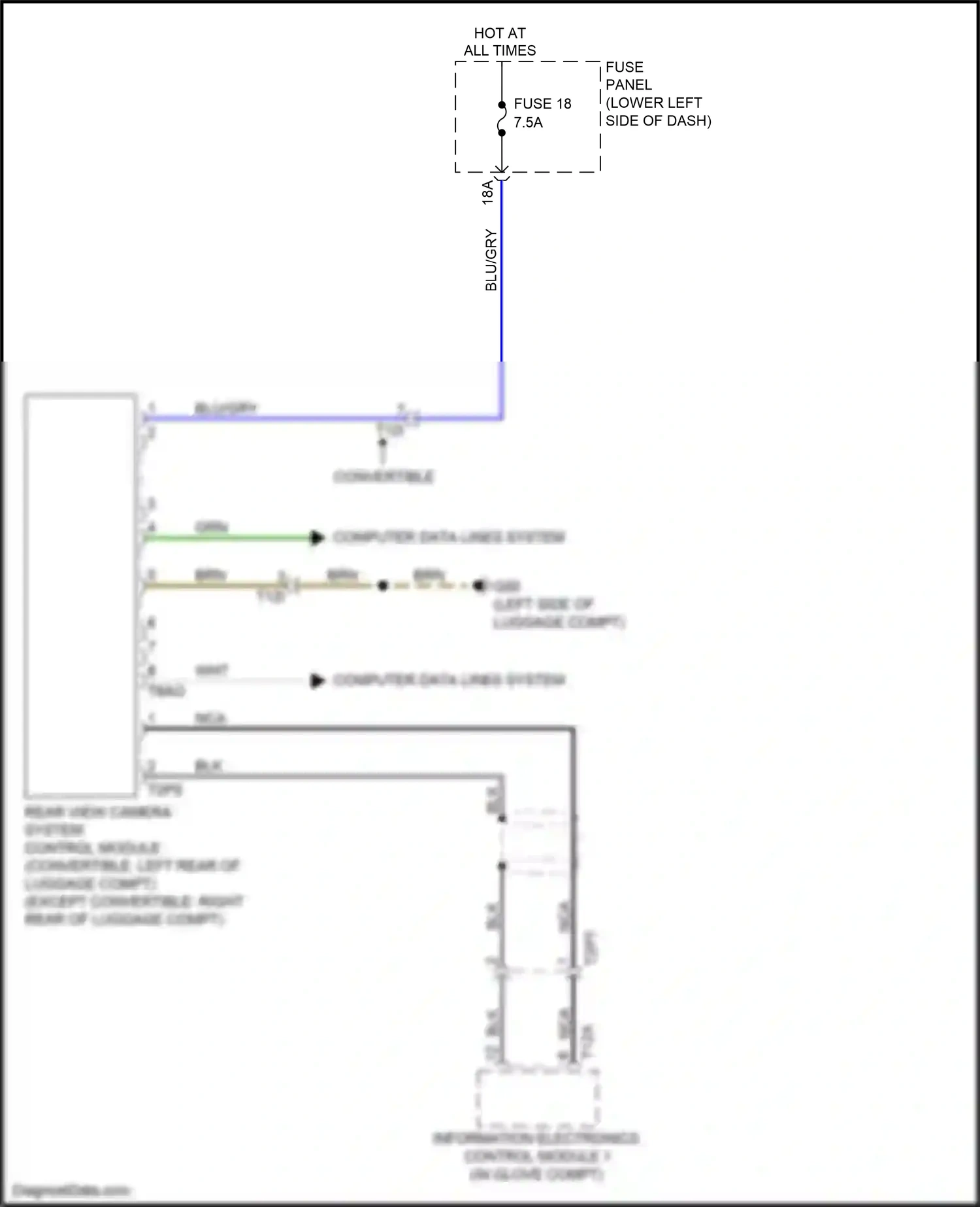 Wiring diagram fuse 18 for Audi S3 8V facelift (2016-2020) (5 of 6)