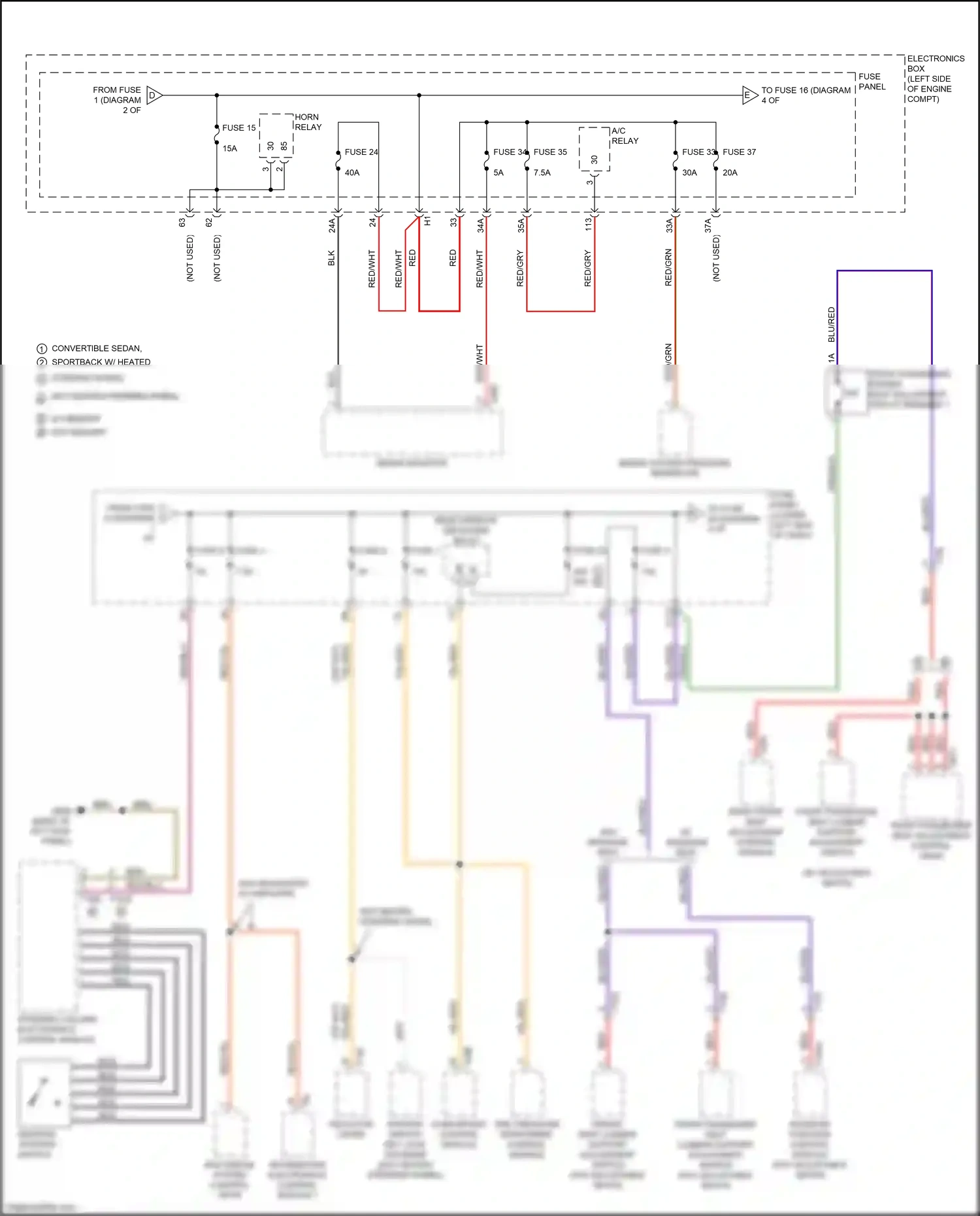 Wiring diagram fuse 53 for Audi S3 8V facelift (2016-2020) (1 of 2)