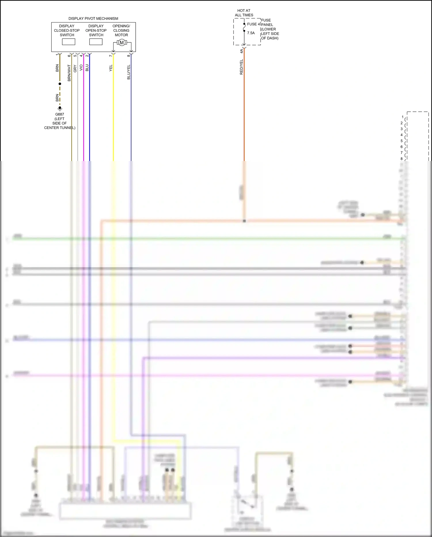 Wiring diagram grn/vio for Audi S3 8V facelift (2016-2020) (23 of 26)