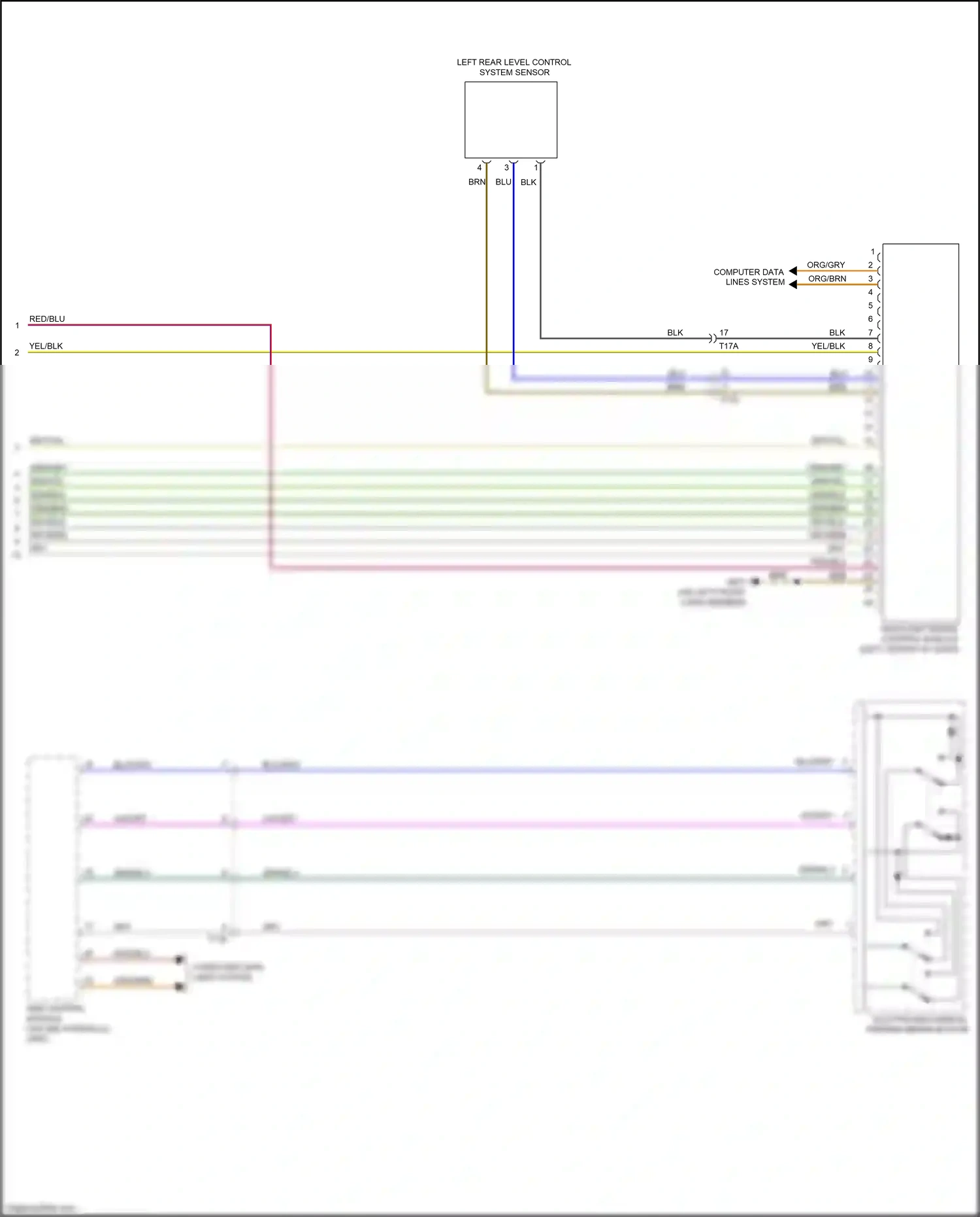 Wiring diagram headlamp range control module for Audi S3 8V facelift (2016-2020) (2 of 2)