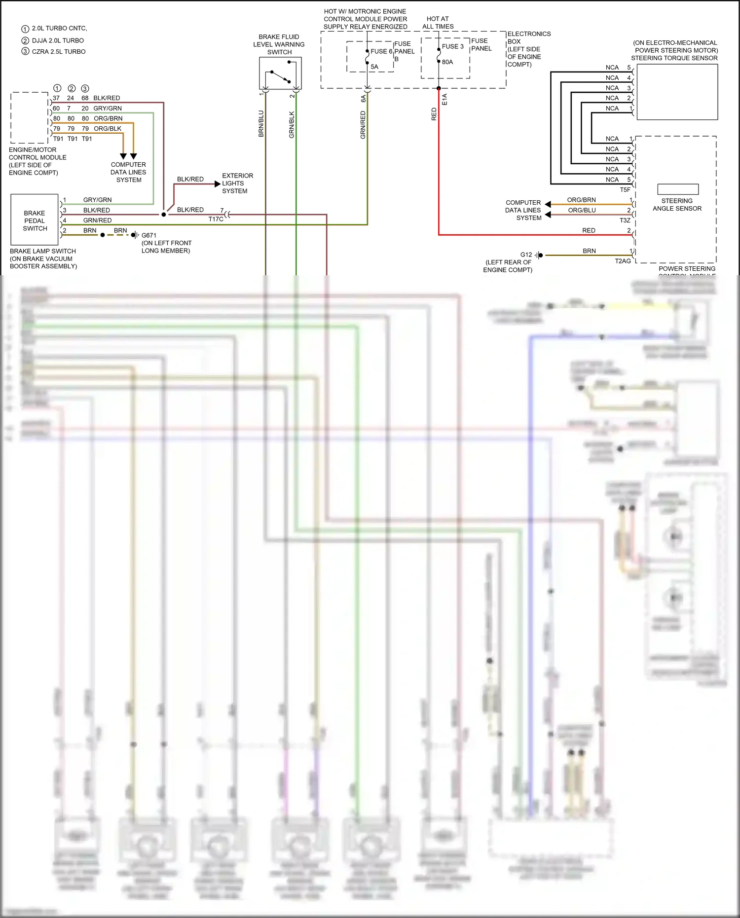 Wiring diagram left rear abs wheel speed sensor for Audi S3 8V facelift (2016-2020) (1 of 1)