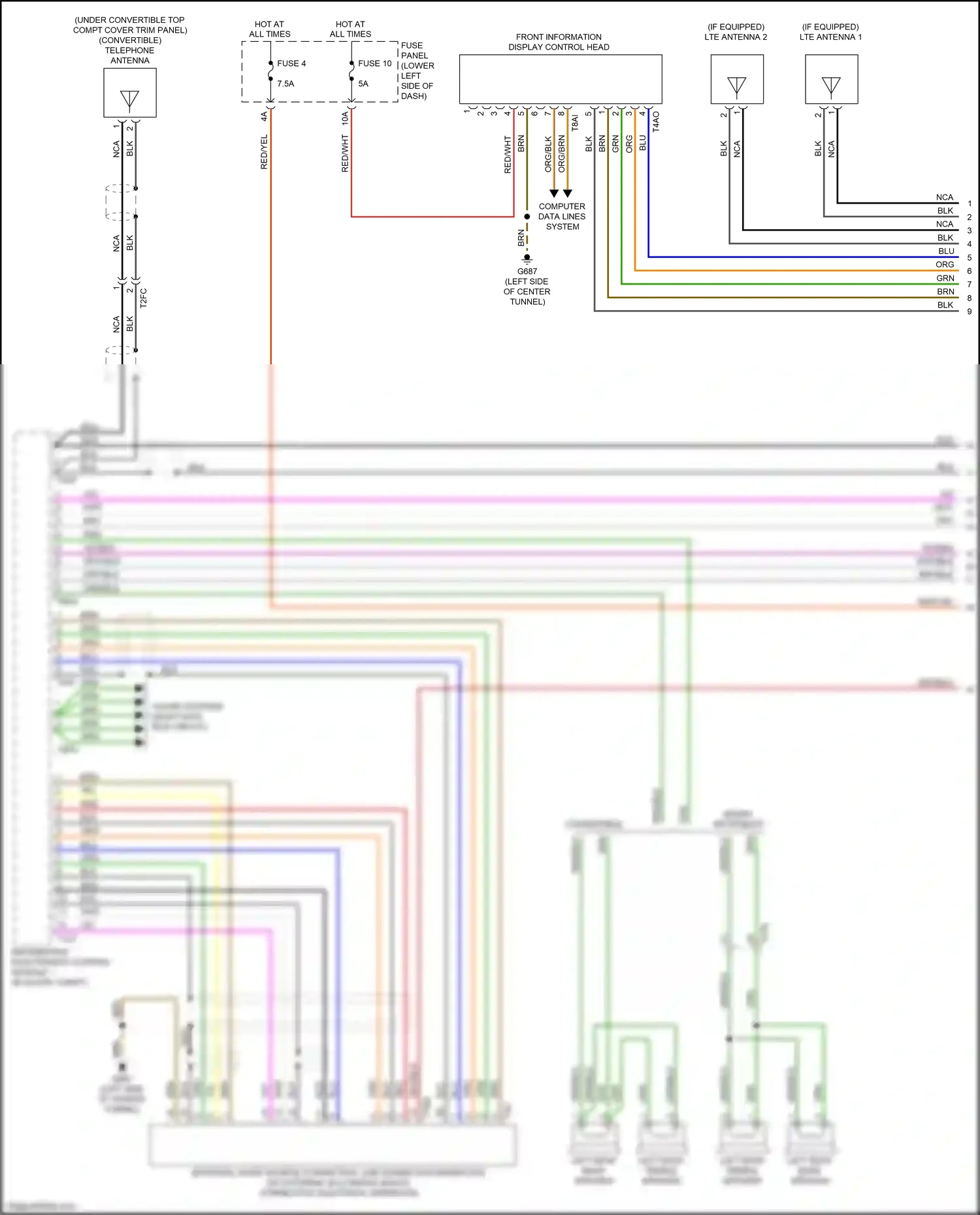 Wiring diagram most data bus circuit for Audi S3 8V facelift (2016-2020) (3 of 13)