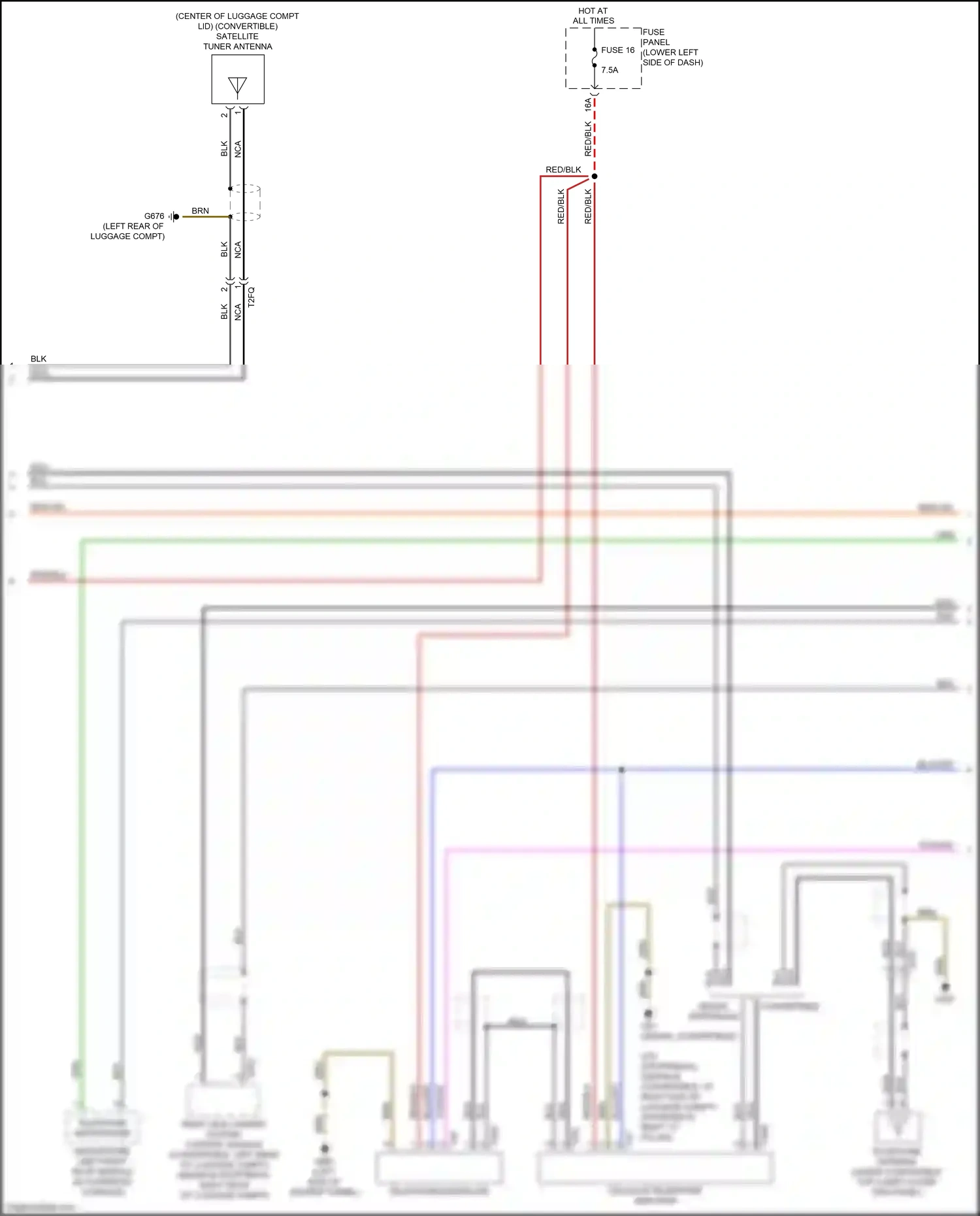 Wiring diagram rear view camera system control module for Audi S3 8V facelift (2016-2020) (3 of 7)