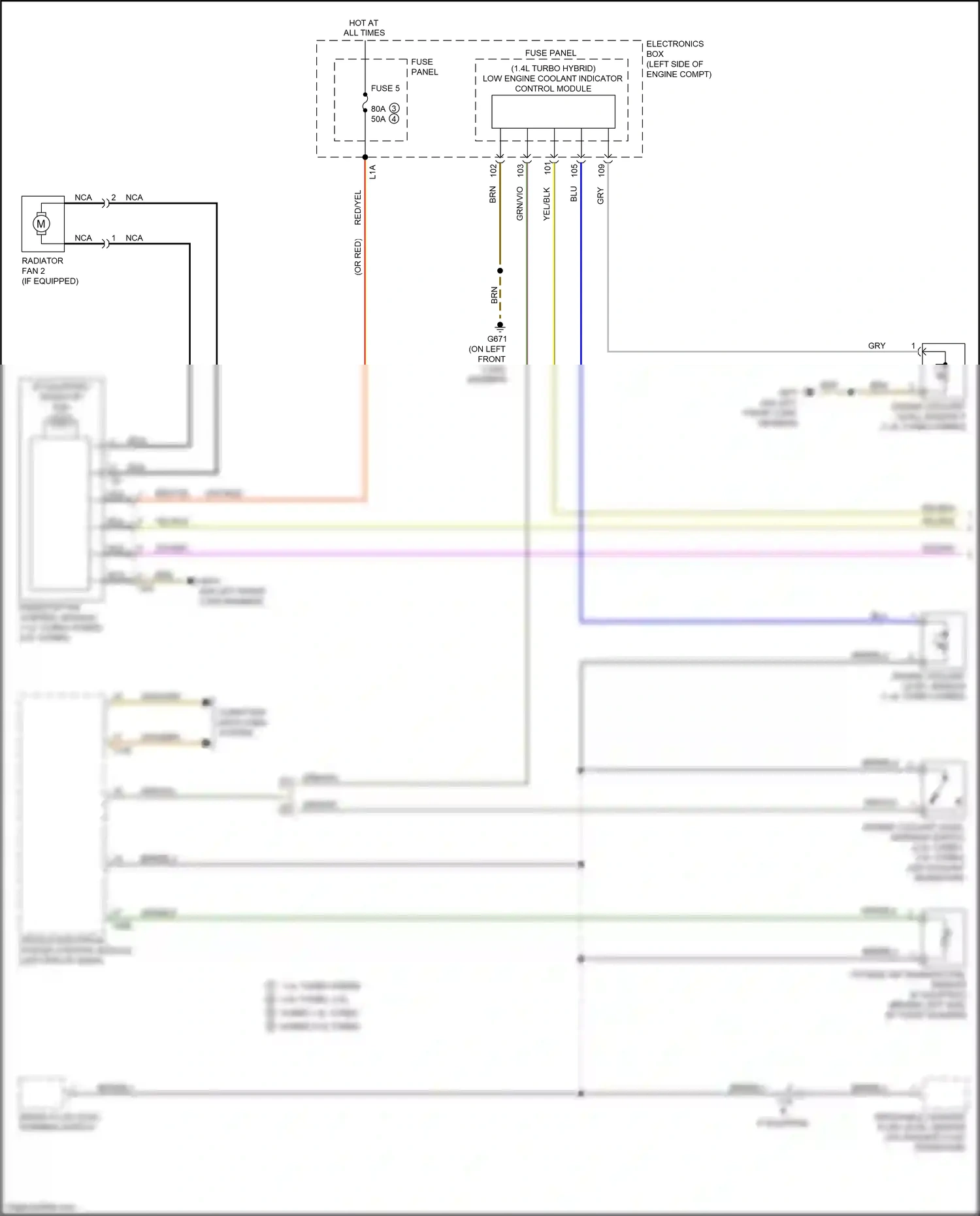Wiring diagram windshield washer fluid level sensor for Audi S3 8V facelift (2016-2020) (2 of 5)