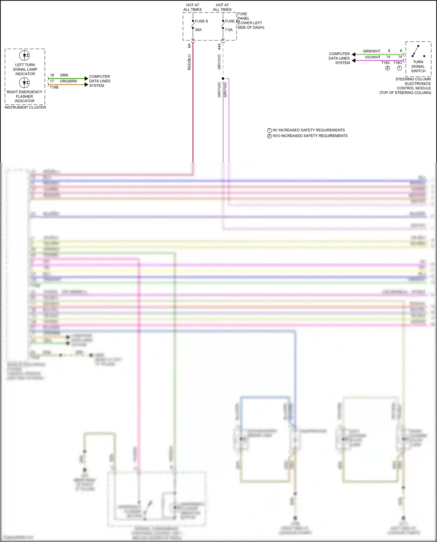 Audi S3 8Y (2020-2024) driving, convenience functions control unit 1 wiring diagram  (3 of 7)
