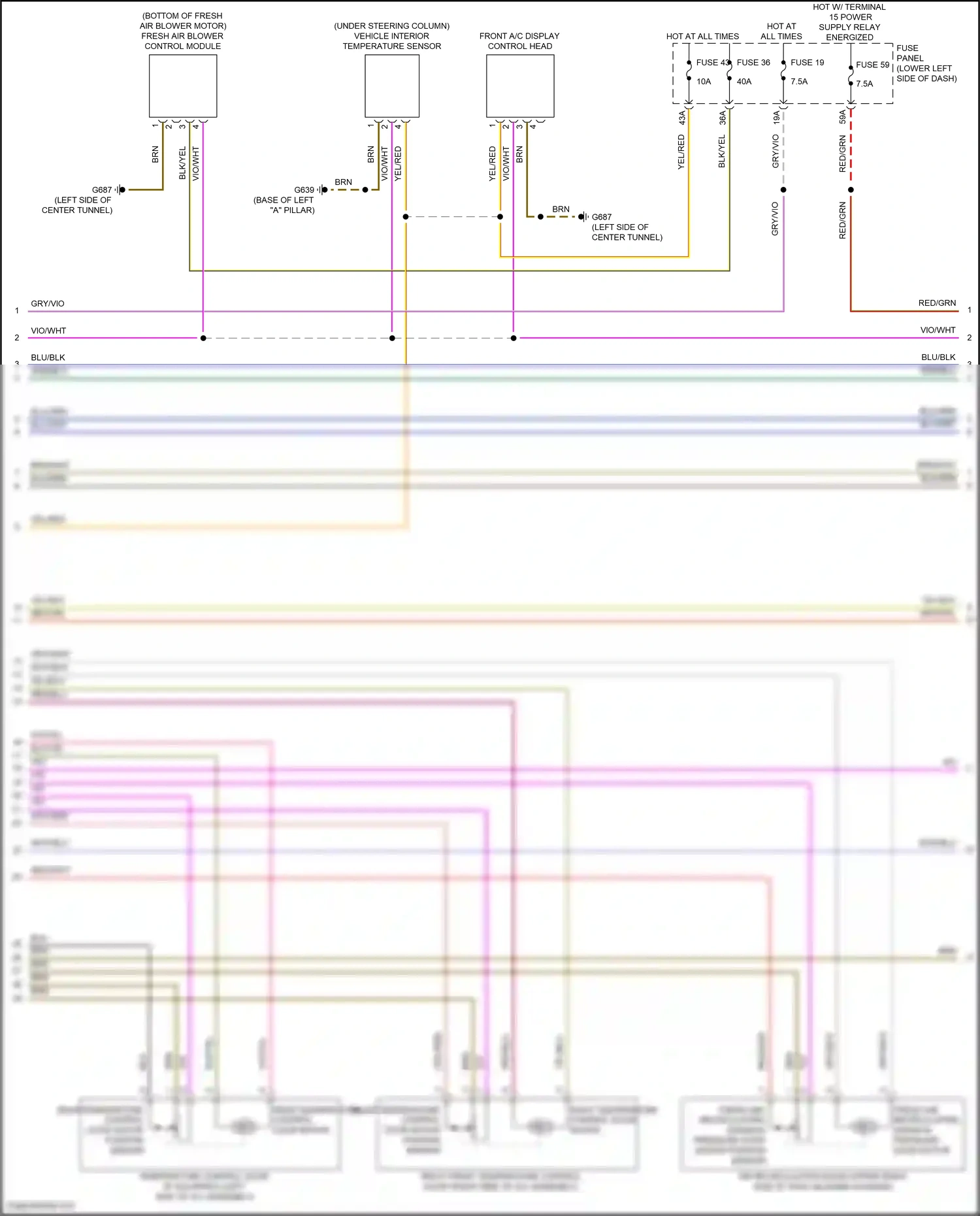 Audi S3 8Y (2020-2024) fresh air blower control module wiring diagram  (1 of 4)
