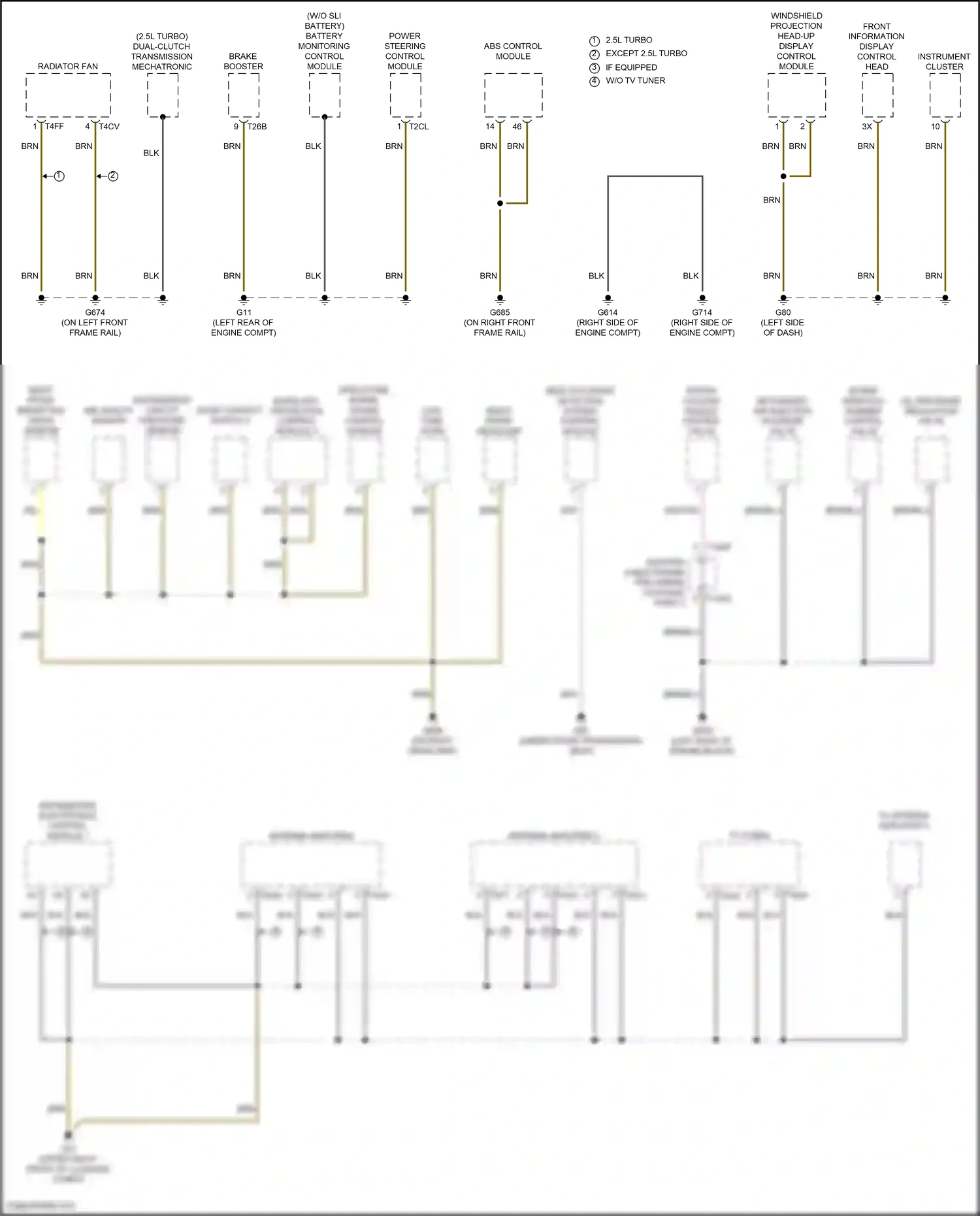 Audi S3 8Y (2020-2024) front information display control head wiring diagram  (1 of 6)