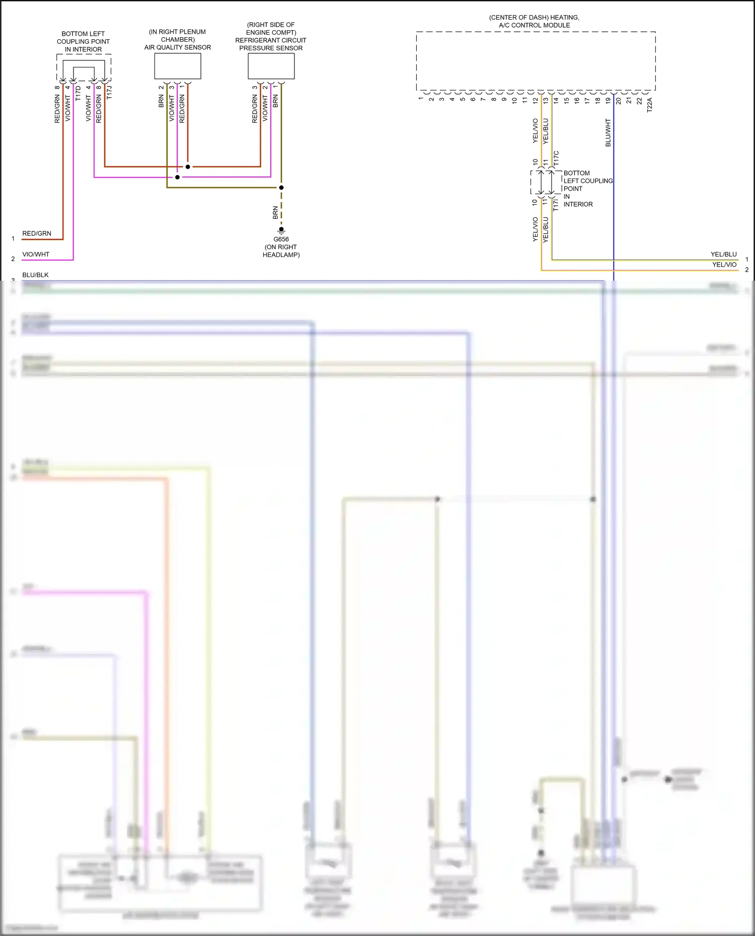 Audi S3 8Y (2020-2024) left vent temperature sensor wiring diagram  (1 of 1)