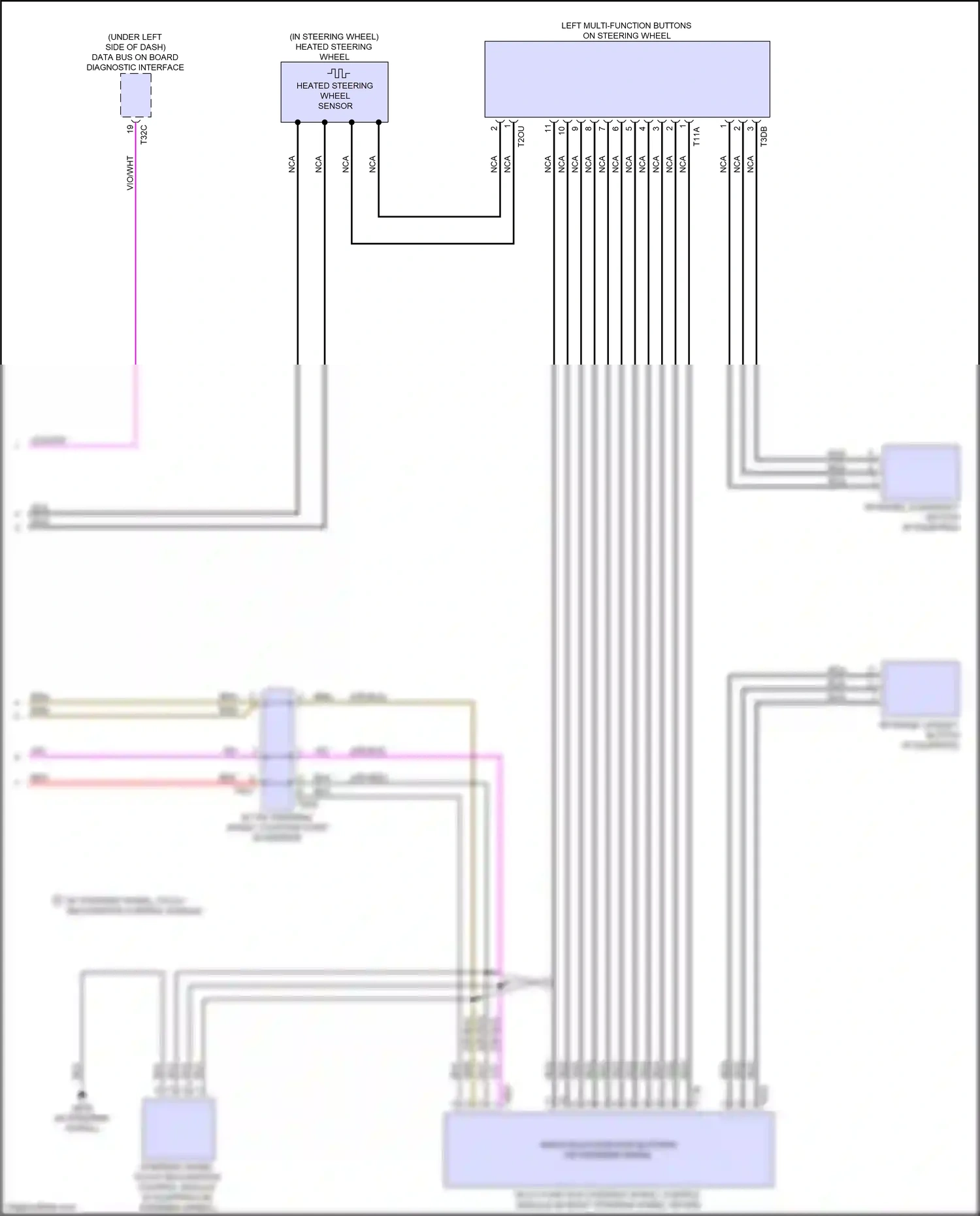Audi S3 8Y (2020-2024) w/ steering wheel touch recognition control module wiring diagram  (3 of 3)