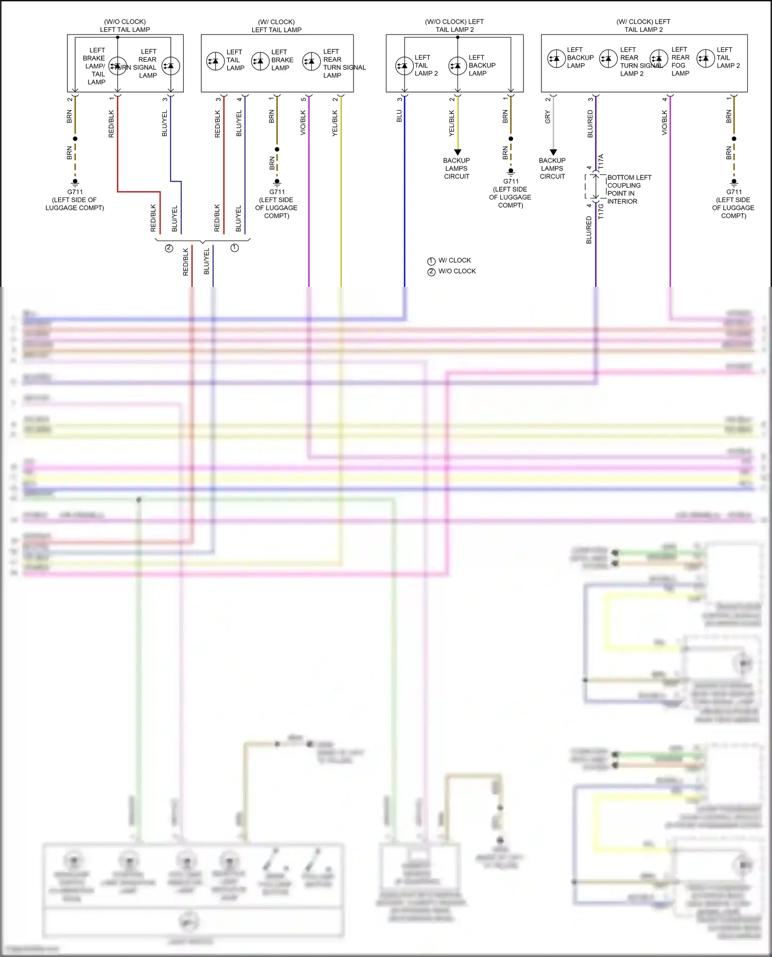 Audi S3 8Y (2020-2024) w/o clock wiring diagram  (2 of 3)