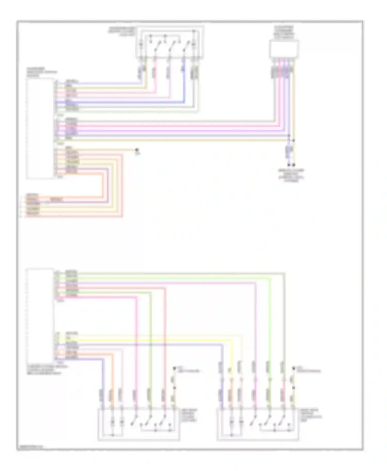 S4 Audi B7 (2004-2008): Power door locks circuit, except convertible, without rear power windows (2 of 2)