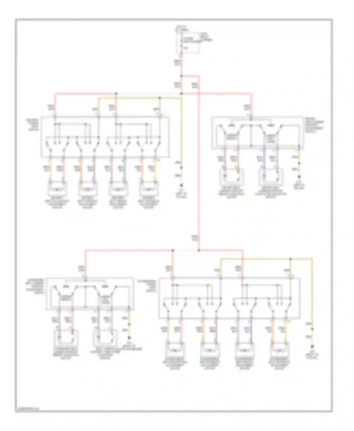 S4 Audi B7 (2004-2008): Power seats circuit