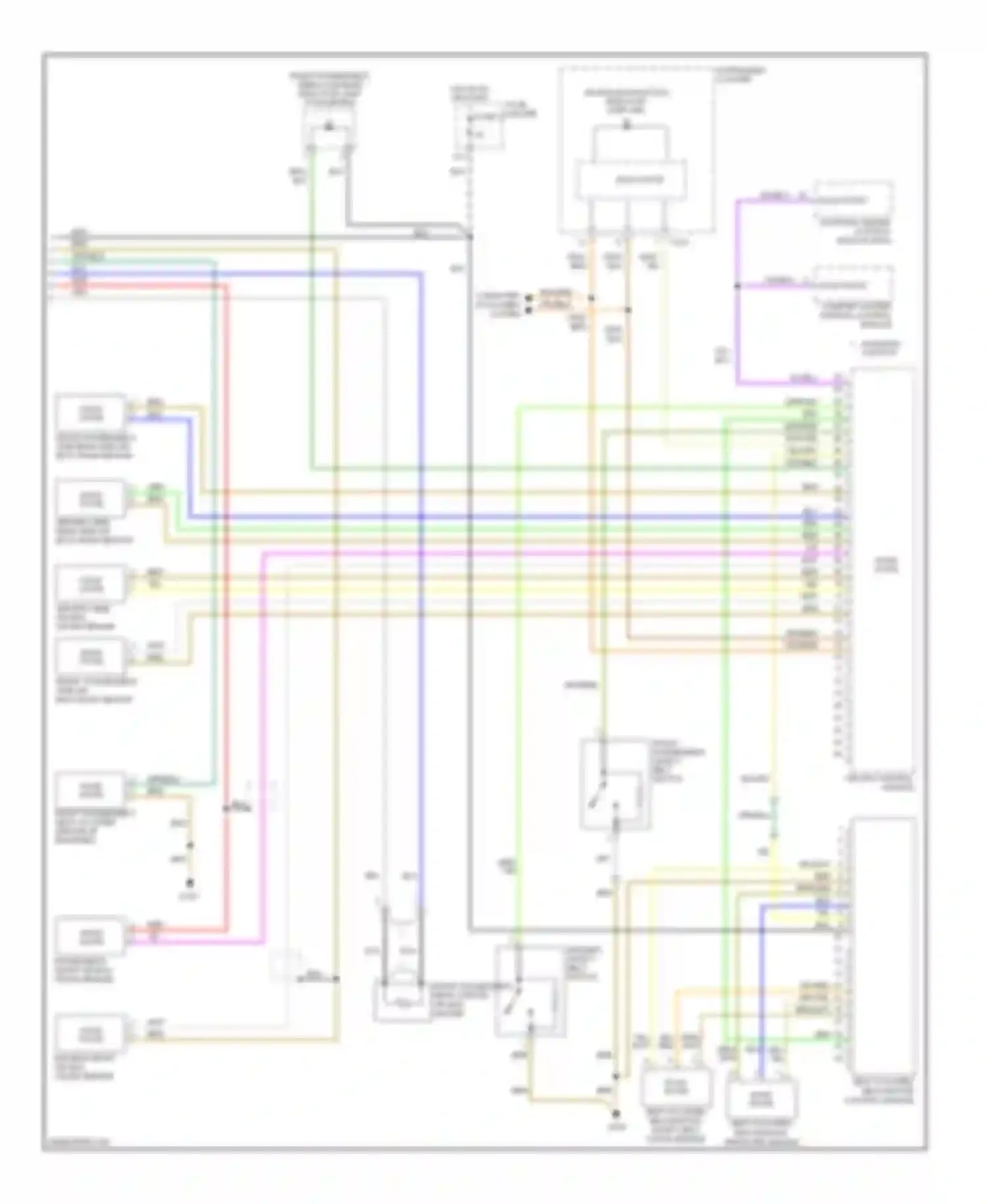 S4 Audi B7 (2004-2008): Supplemental restraints circuit (2 of 2)