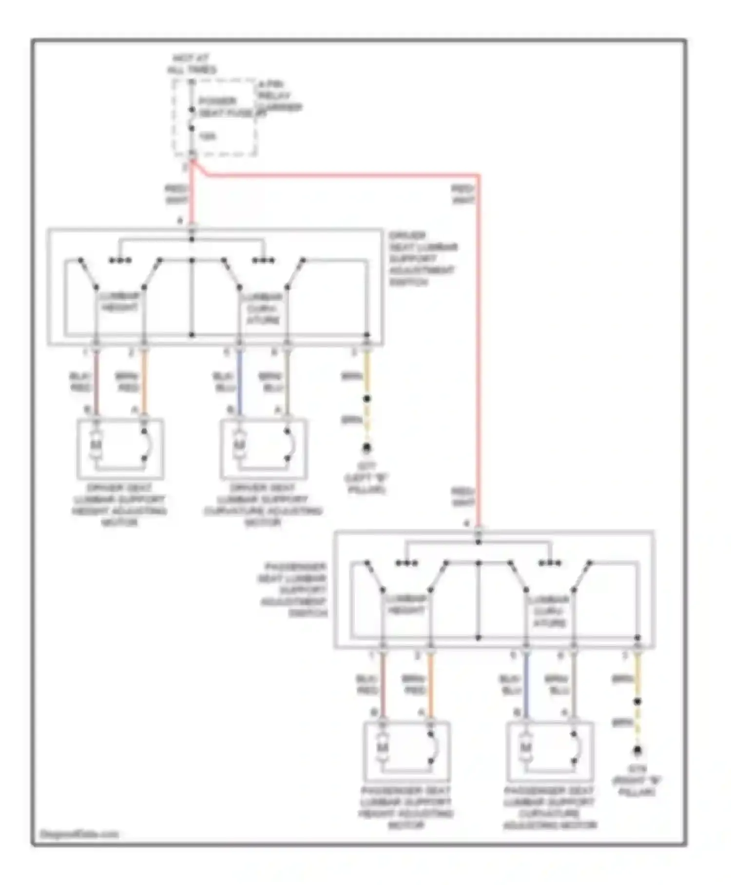Wiring diagram 4-pin relay carrier for Audi S4 B7 (2004-2008) (3 of 7)