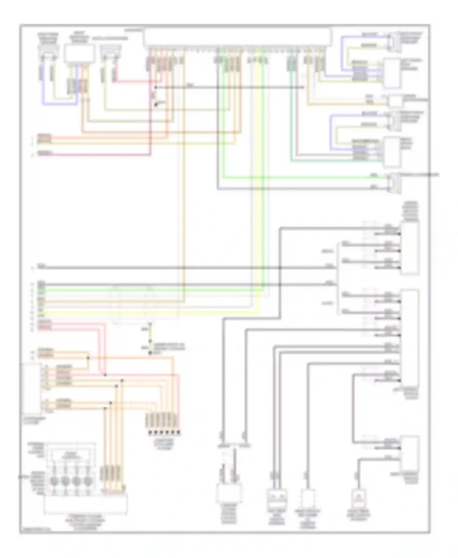 Wiring diagram right front midrange speaker for Audi S4 B7 (2004-2008)