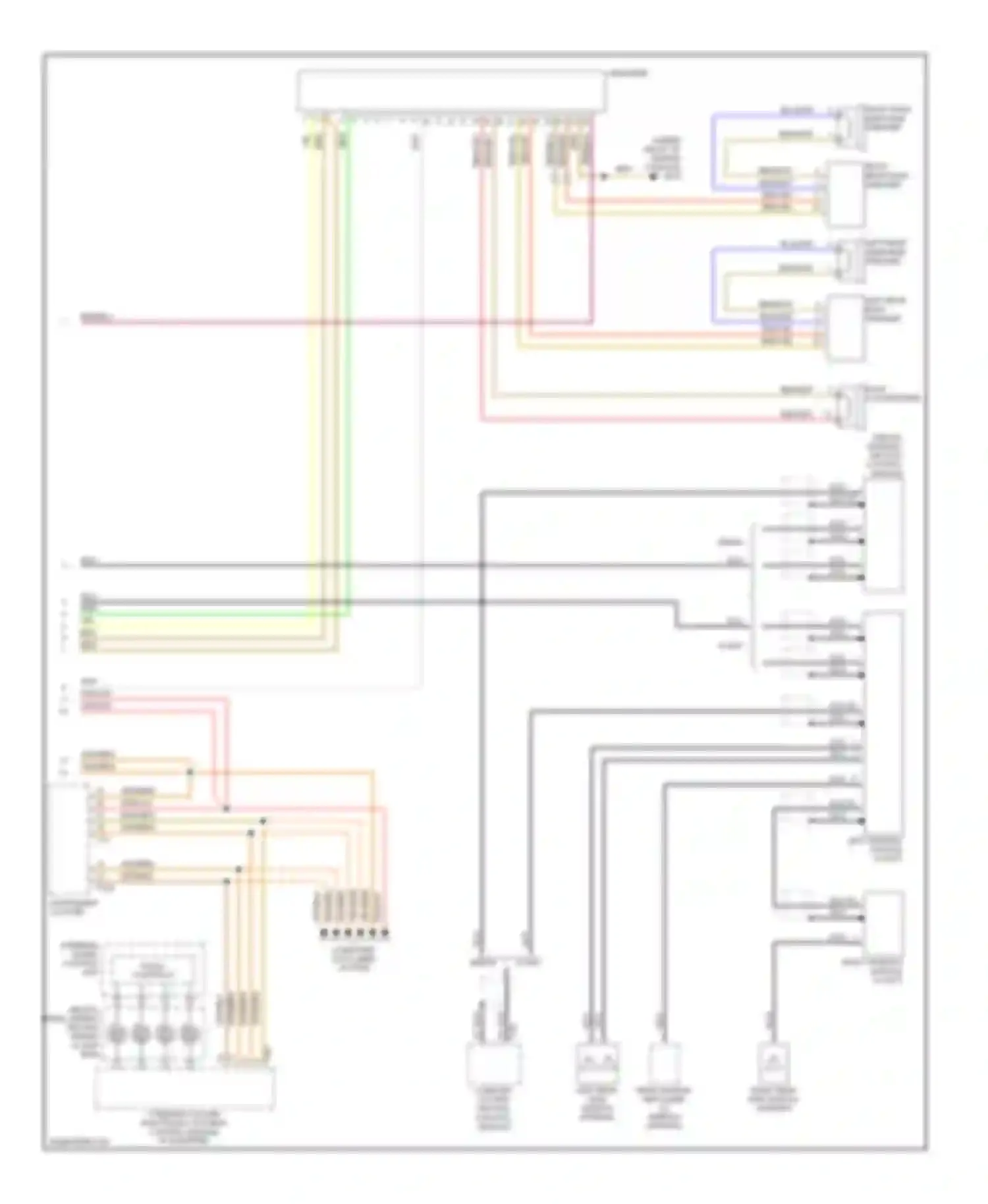 Wiring diagram left rear bass speaker for Audi S4 B7 (2004-2008)