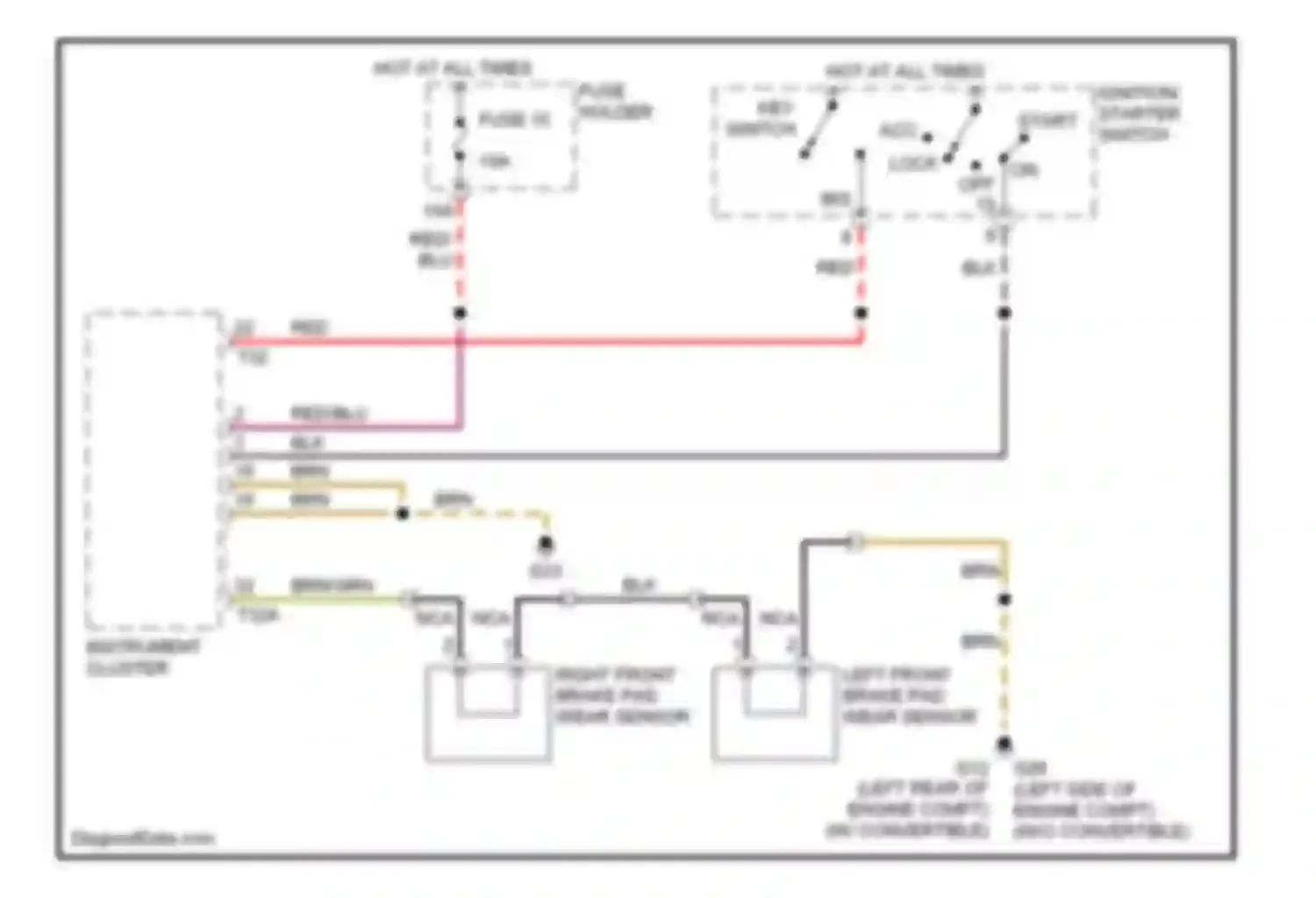 Wiring diagram key switch for Audi S4 B7 (2004-2008)
