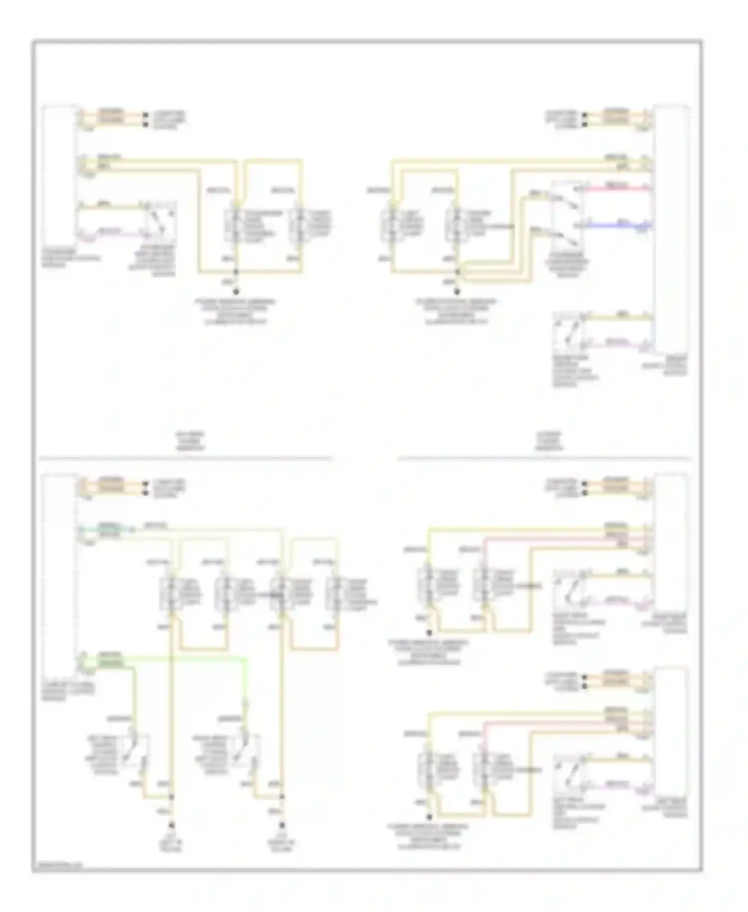 Wiring diagram passenger side door warning light for Audi S4 B7 (2004-2008)
