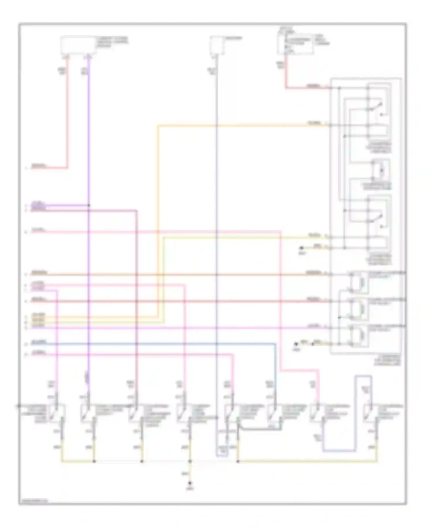 Wiring diagram convertible top front lock switch for Audi S4 B7 (2004-2008) (1 of 1)