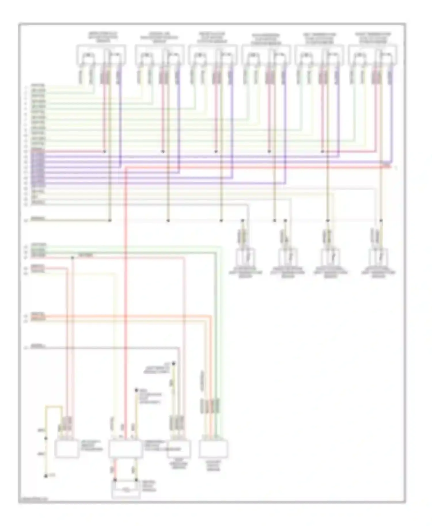 Wiring diagram recirculation flap motor, position sensor for Audi S4 B7 (2004-2008)