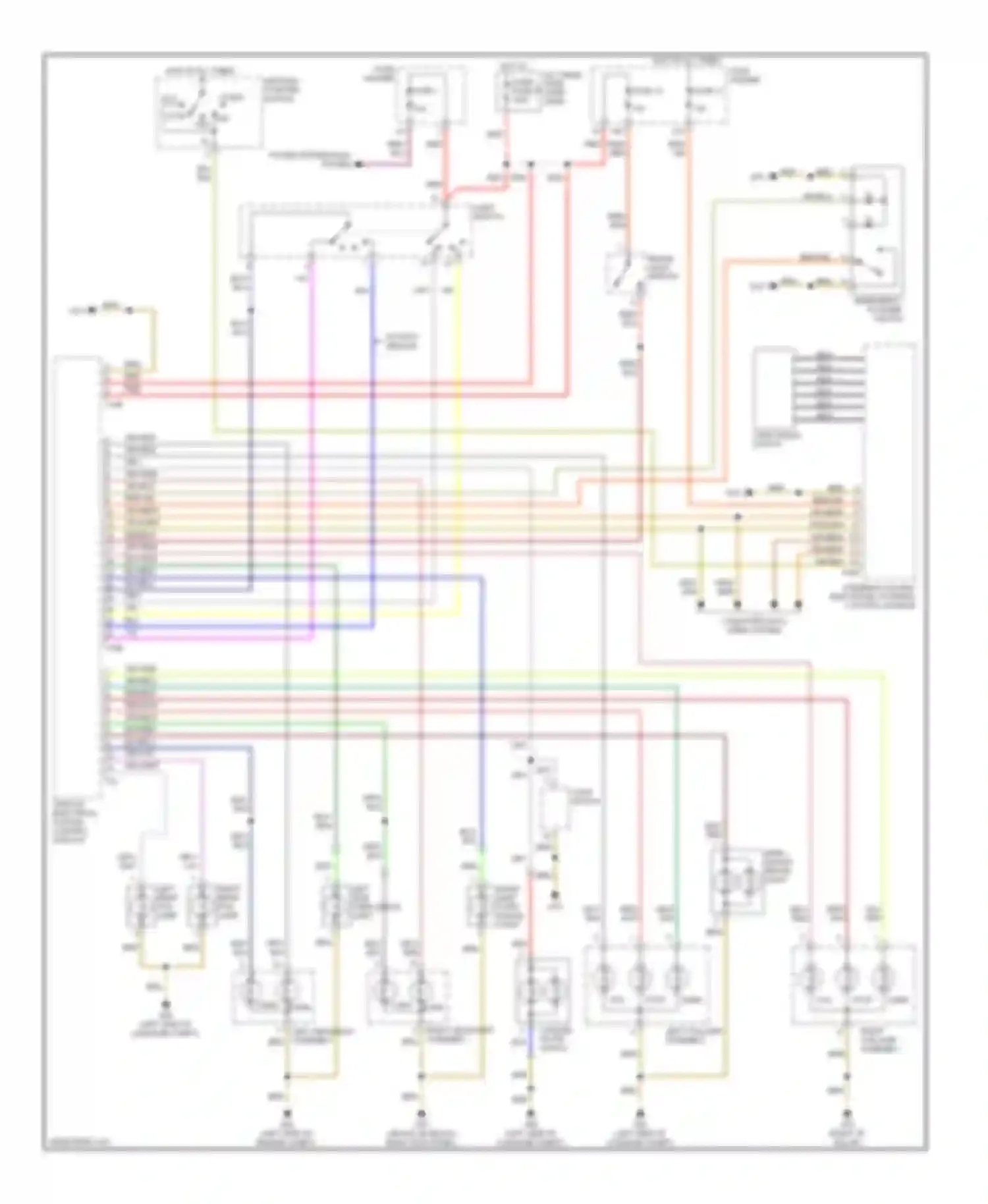 Wiring diagram emergency flasher switch for Audi S4 B7 (2004-2008) (2 of 2)