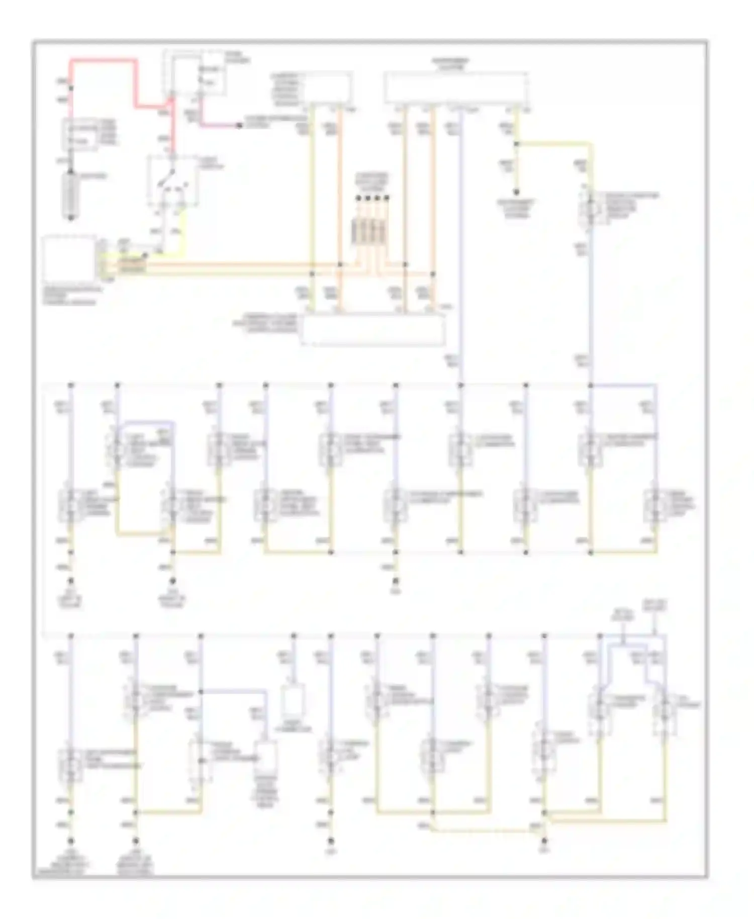 Wiring diagram rear center ashtray light for Audi S4 B7 (2004-2008)