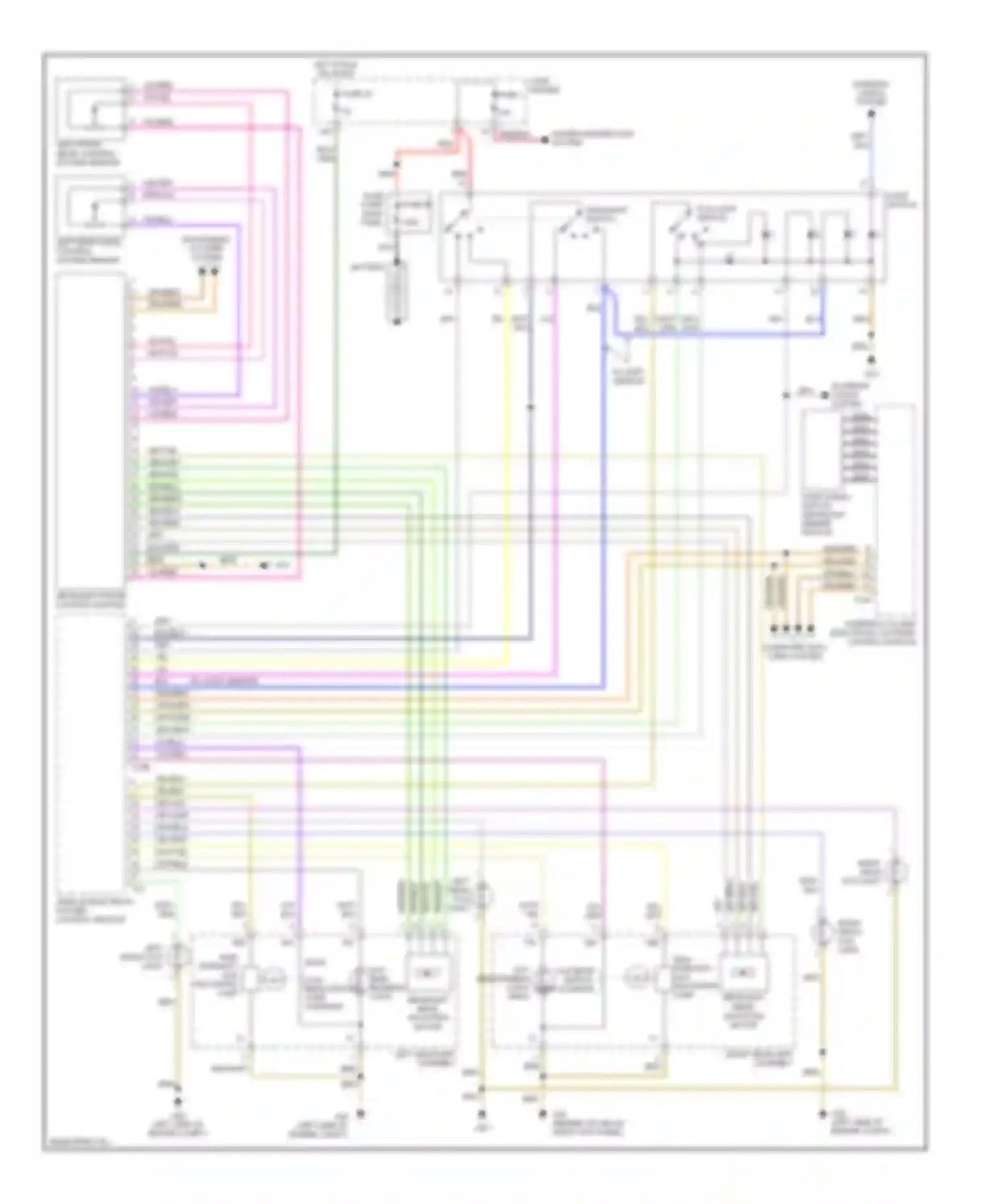 Wiring diagram high/ low beam switch- over solenoid day time running light for Audi S4 B7 (2004-2008) (1 of 1)