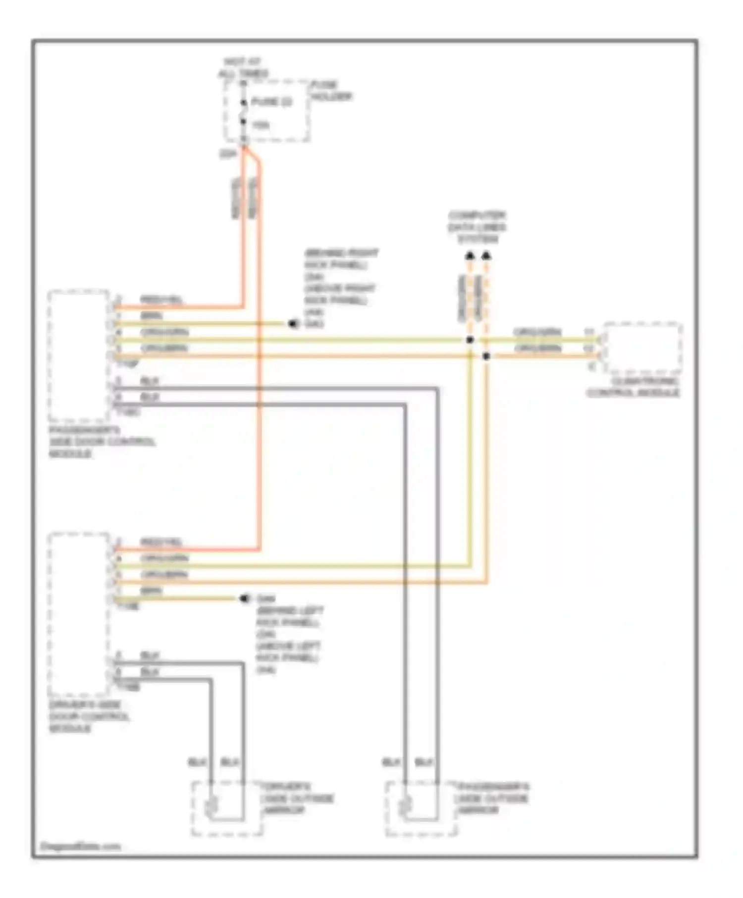 Wiring diagram hot at all times for Audi S4 B7 (2004-2008)