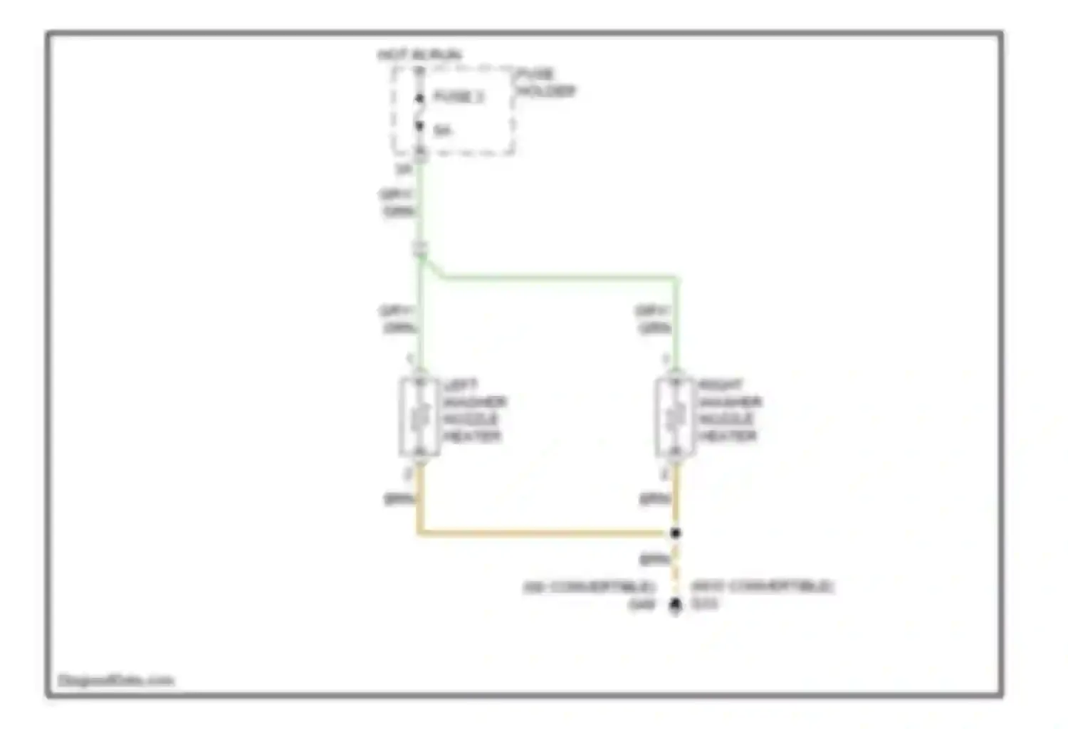 Wiring diagram right washer nozzle heater for Audi S4 B7 (2004-2008)