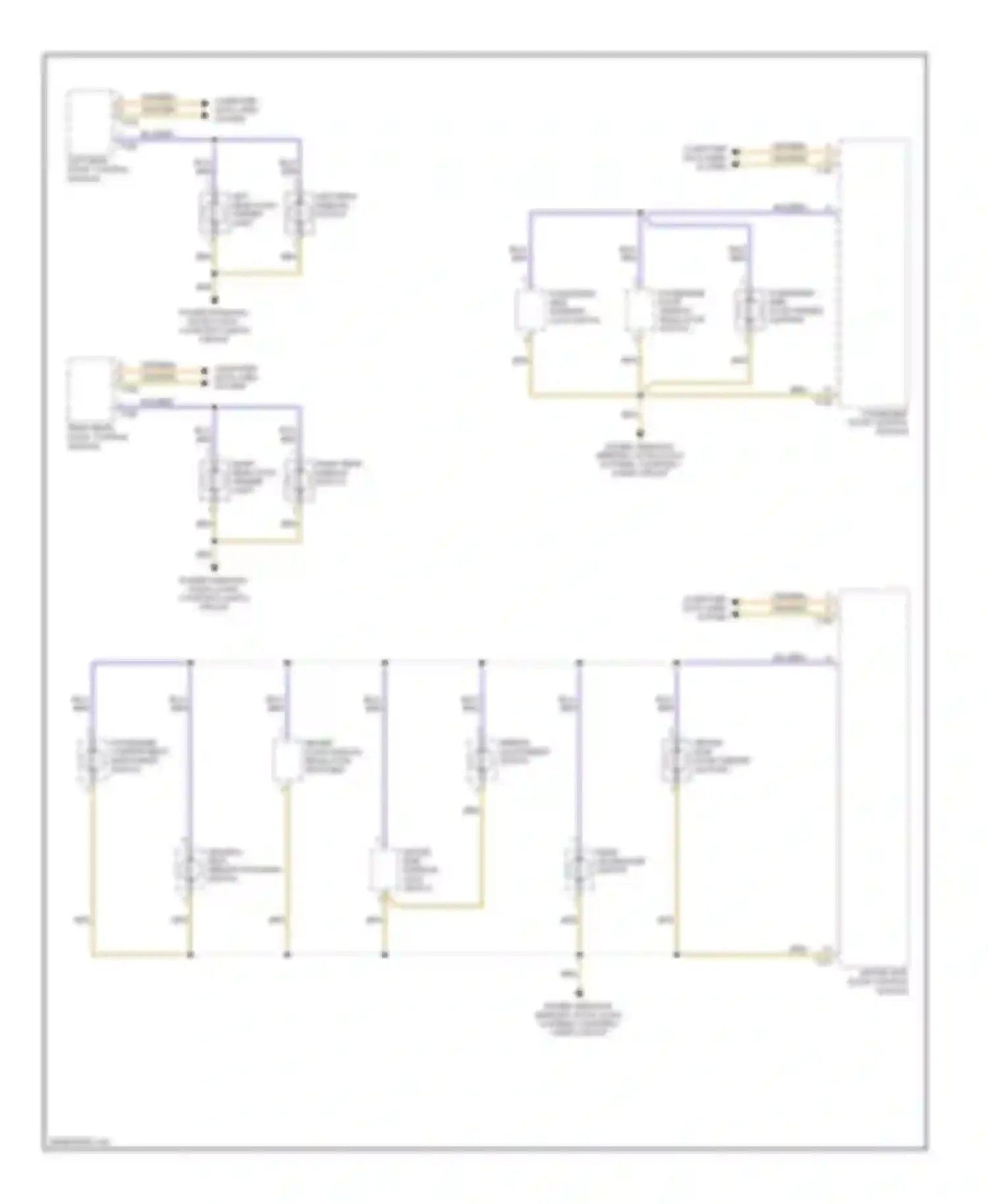 Wiring diagram right rear door opener light for Audi S4 B7 (2004-2008)