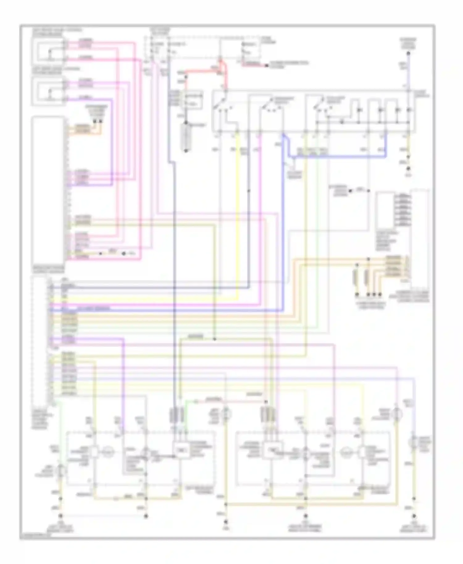 Wiring diagram right rear fog light for Audi S4 B7 (2004-2008) (2 of 3)
