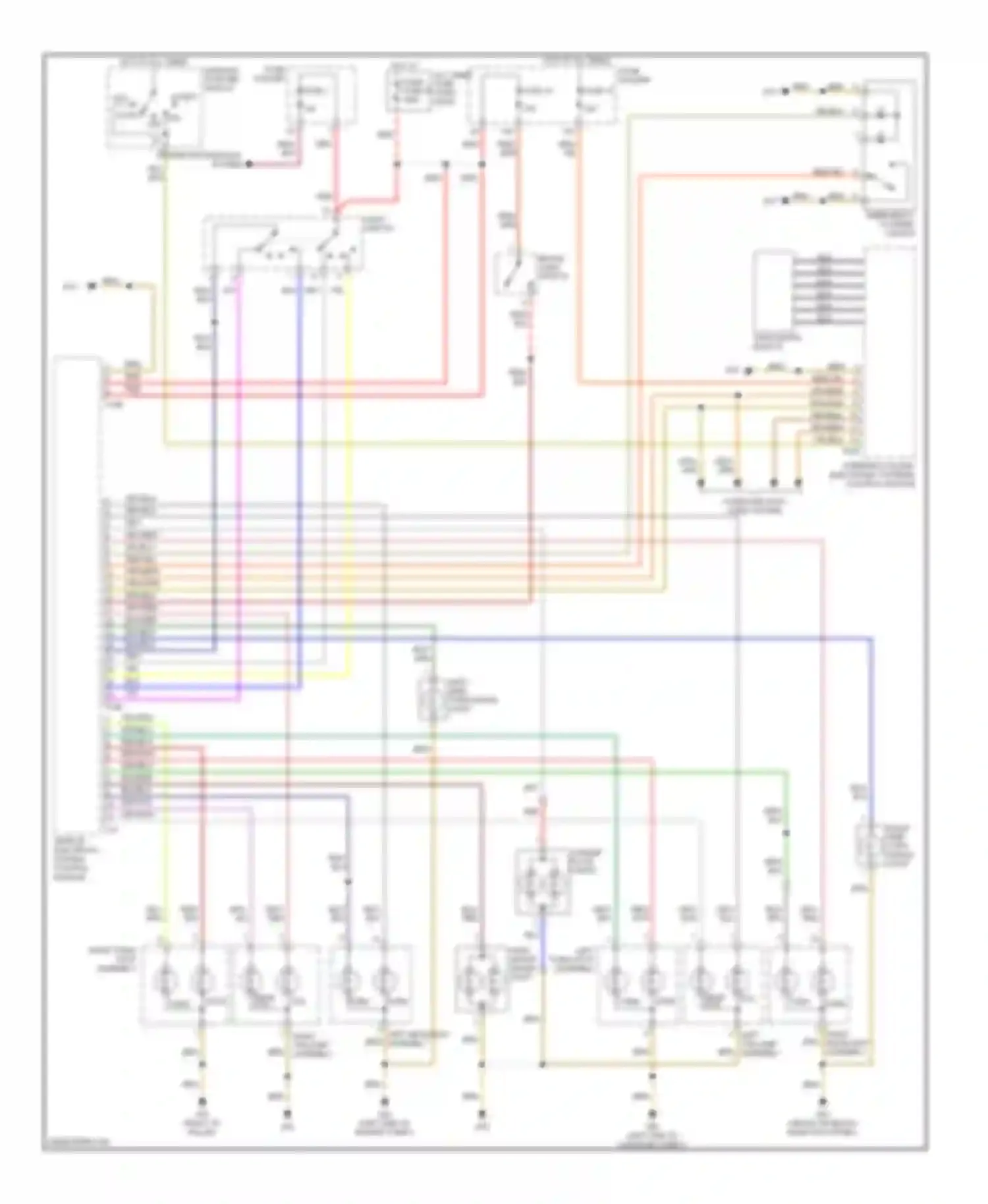 Wiring diagram vehicle electrical system control module for Audi S4 B7 (2004-2008) (3 of 11)