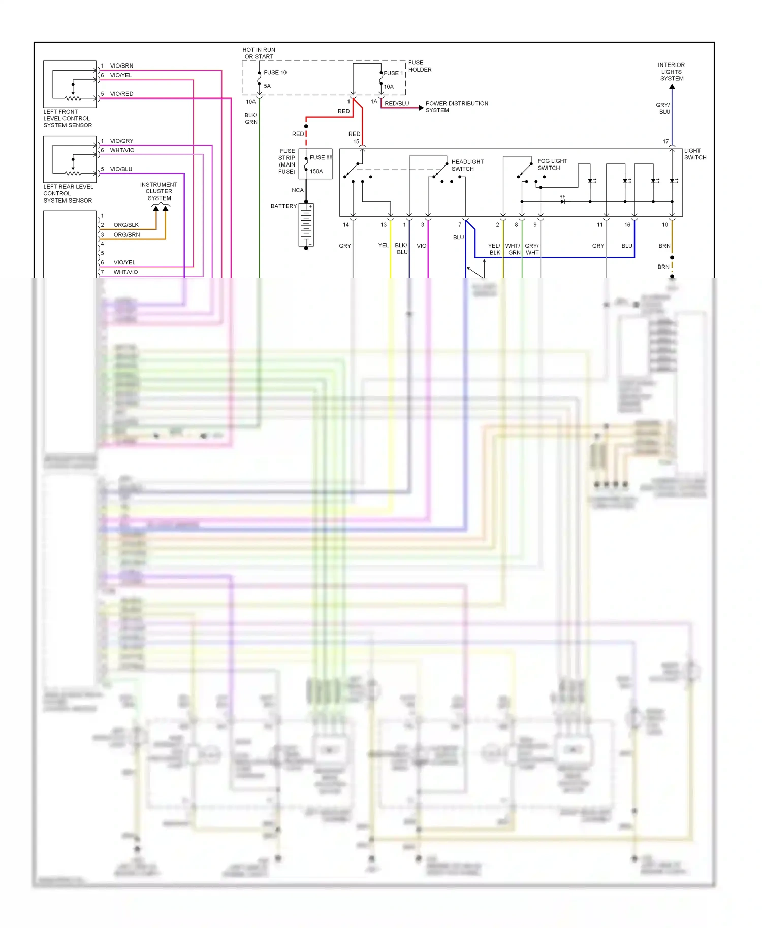Audi S4 B7 (2004-2008) (w/ light sensor) wiring diagram  (4 of 4)