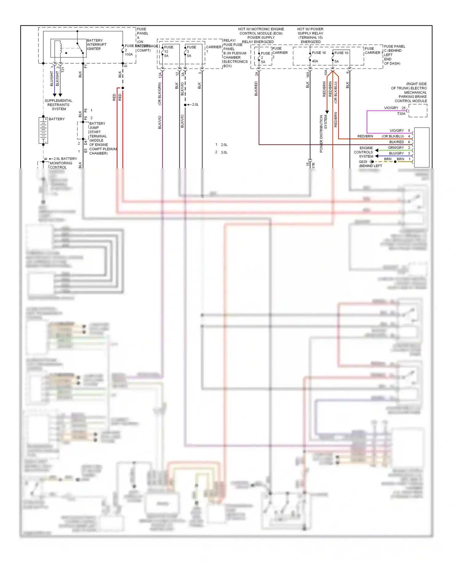 Wiring diagram 3.0l 2.0l for Audi S4 B8 facelift (2011-2015) (3 of 3)