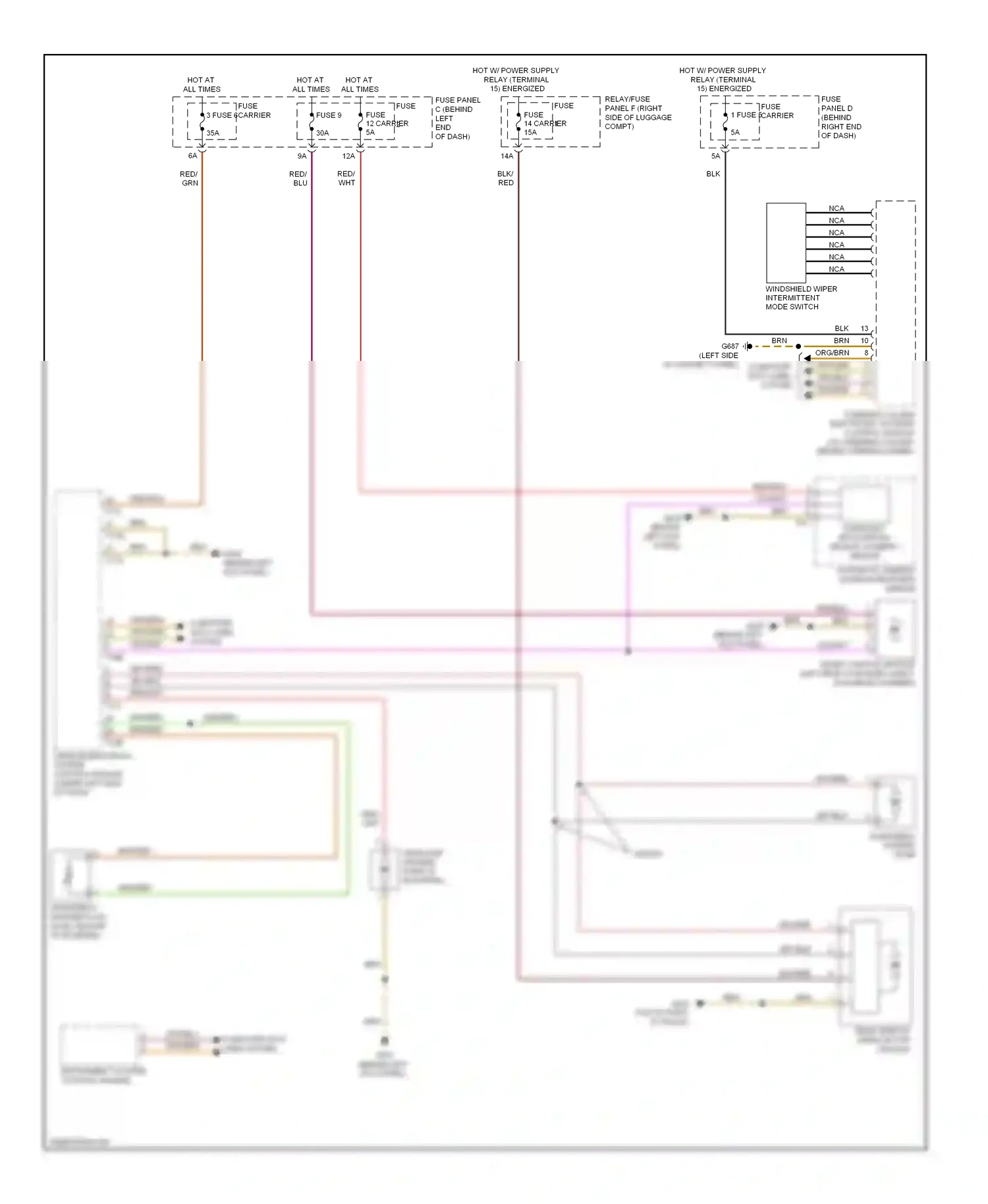 Audi S4 B8 facelift (2011-2015) (behind left kick panel) wiring diagram  (46 of 46)