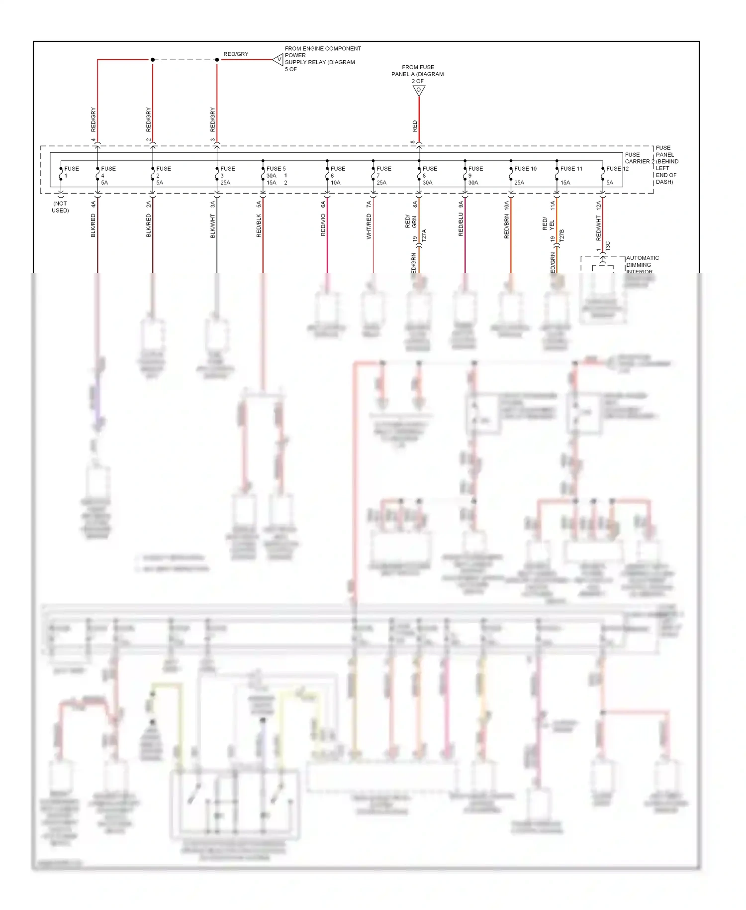 Wiring diagram blk/red for Audi S4 B8 facelift (2011-2015) (17 of 23)