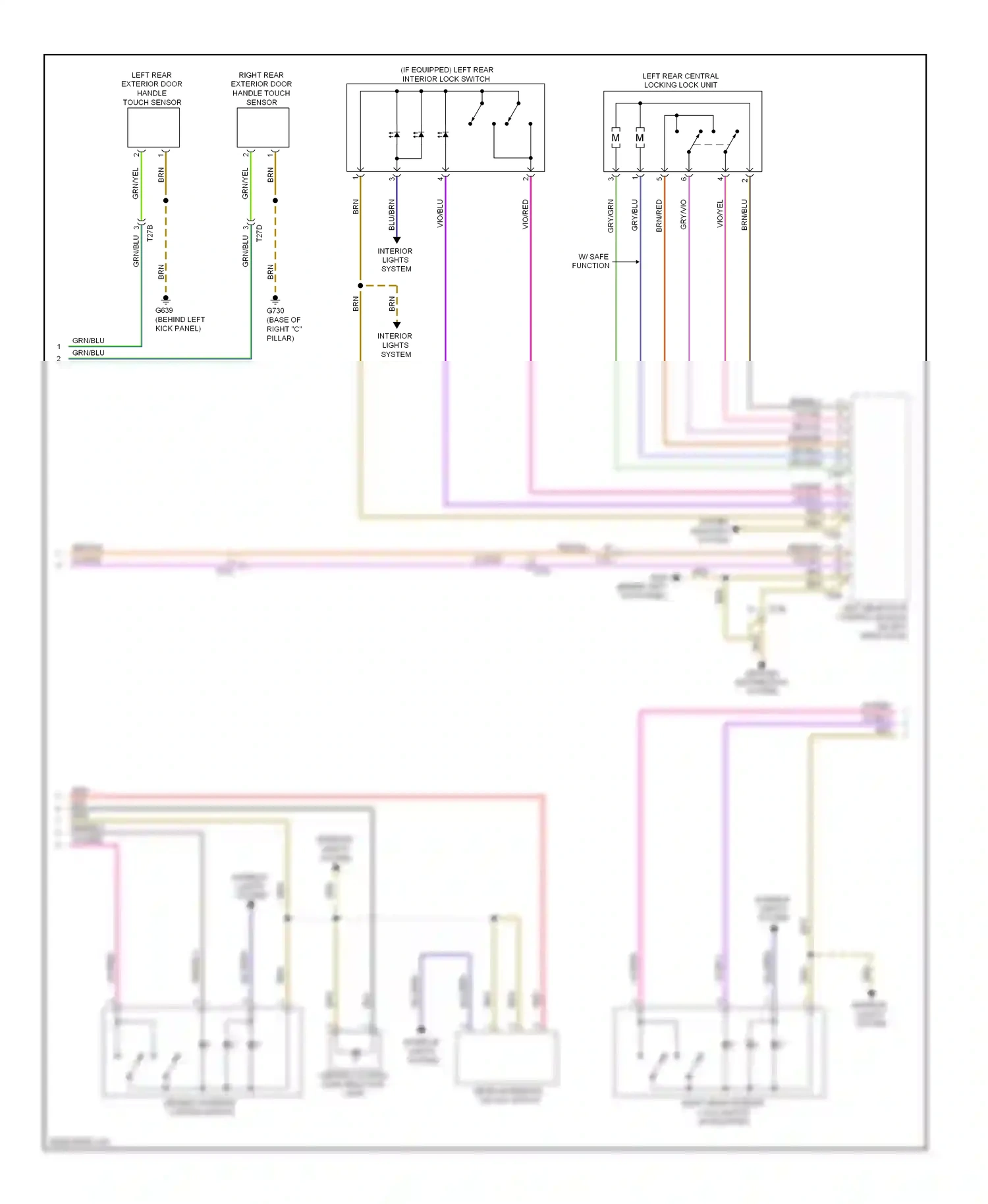 Wiring diagram central locking safe indicator lamp for Audi S4 B8 facelift (2011-2015) (1 of 1)