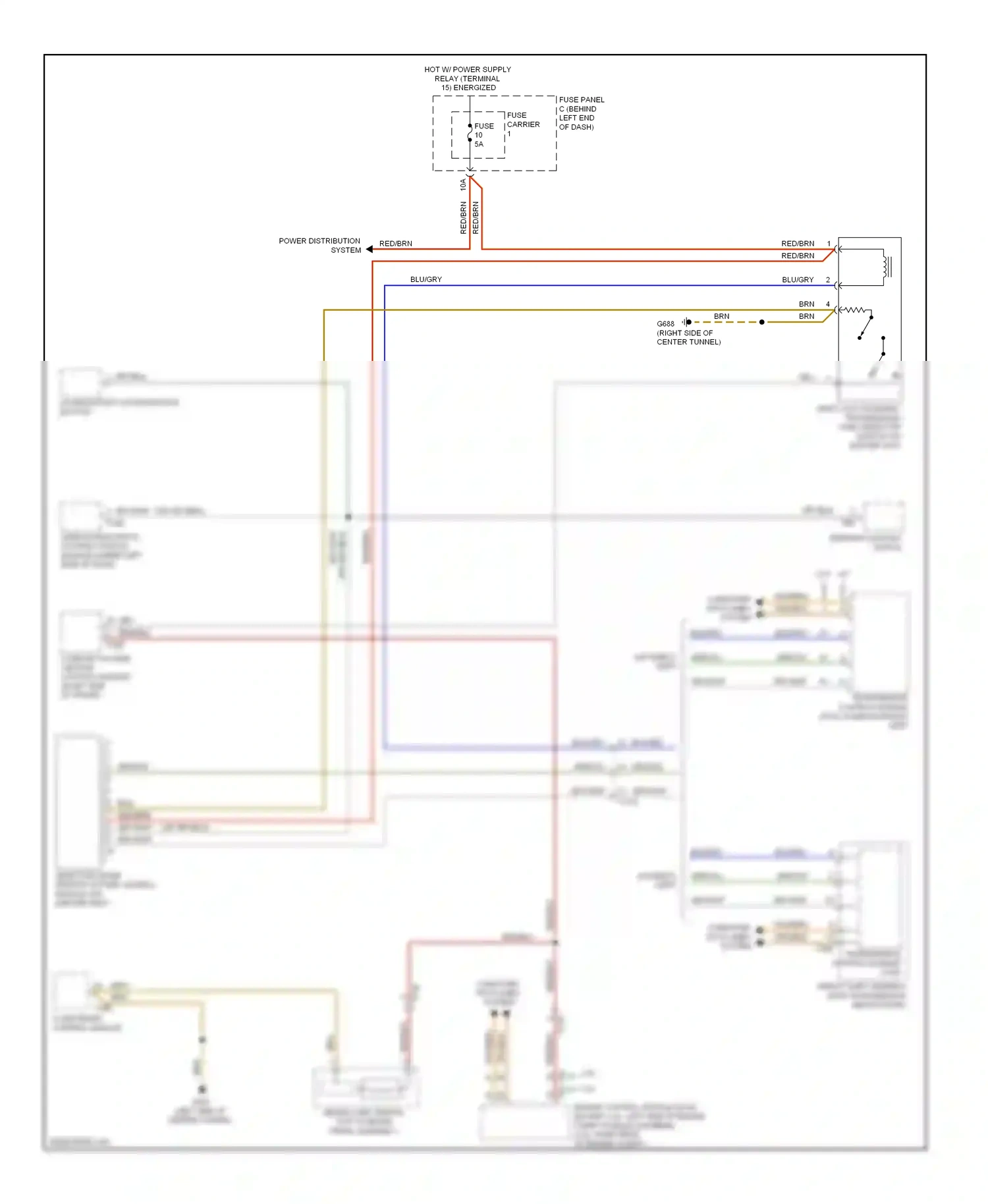 Audi S4 B8 facelift (2011-2015) selector lever sensor system control module (on shifter unit) wiring diagram  (3 of 4)