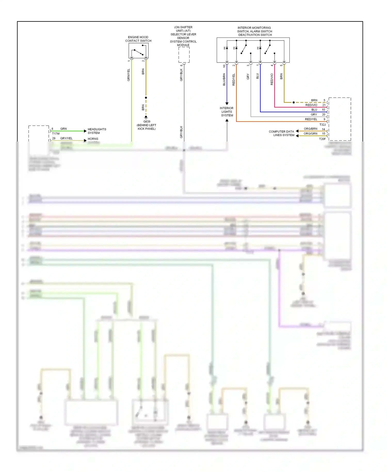 Audi S4 B8 facelift (2011-2015) switch wiring diagram  (1 of 2)