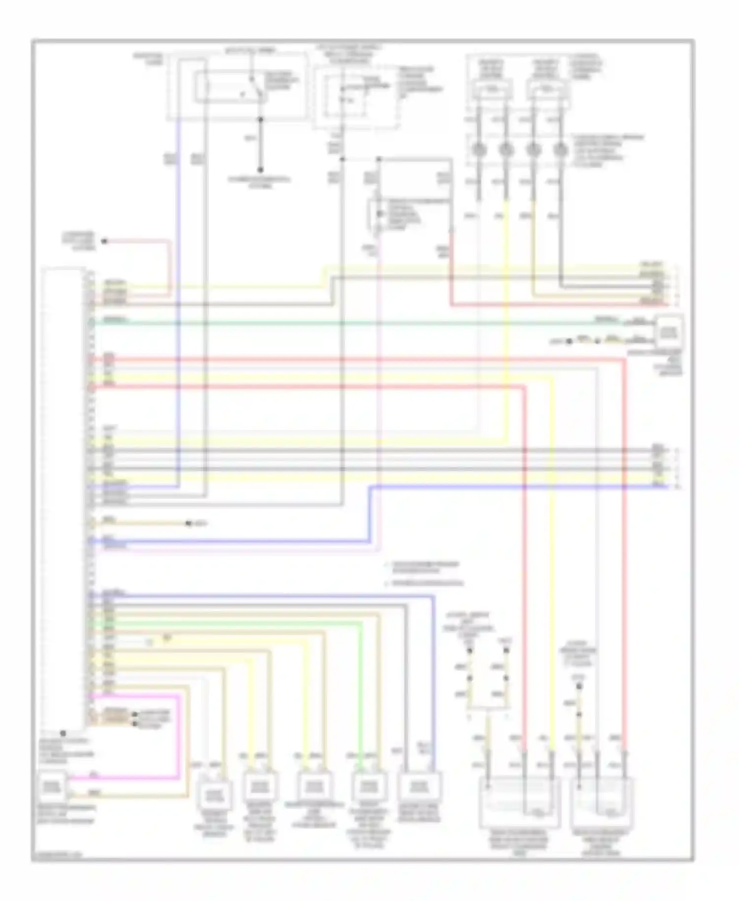 S4 Audi B8 (2008-2011): Supplemental restraints circuit (1 of 3)
