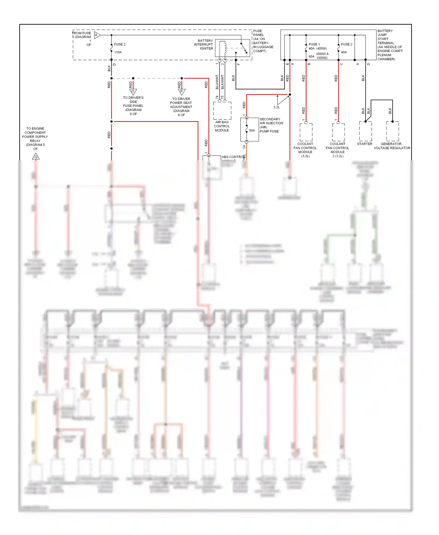 Audi S4 B8 (2008-2011) battery jump wiring diagram  (4 of 5)
