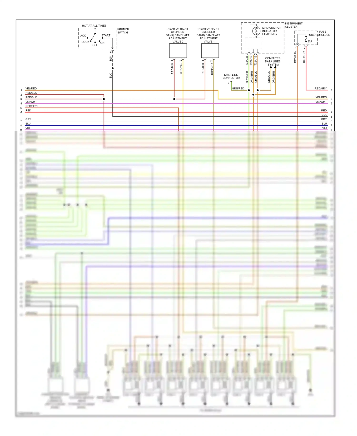 Audi S4 B8 (2008-2011) blu/vio wiring diagram  (8 of 9)