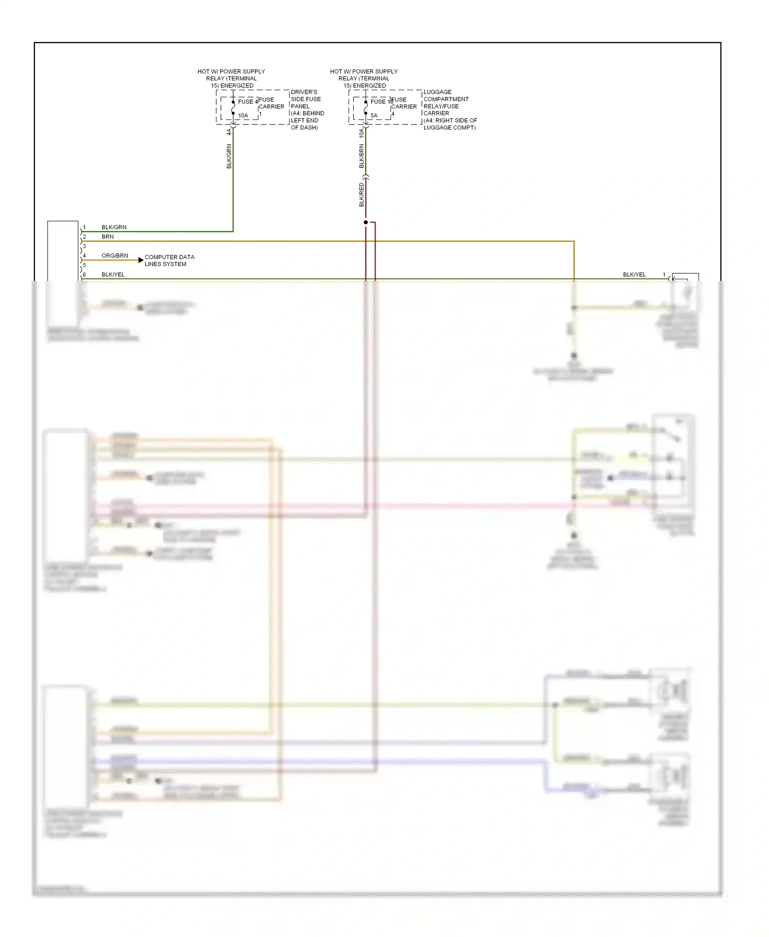 Audi S4 B8 (2008-2011) blu/yel wiring diagram  (11 of 23)