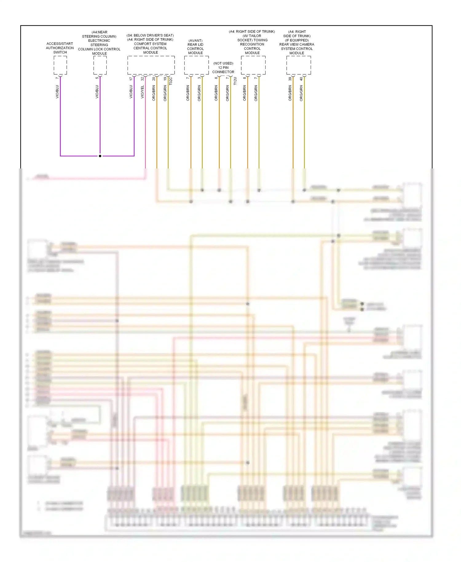 Audi S4 B8 (2008-2011) comfort system central control module wiring diagram  (4 of 23)
