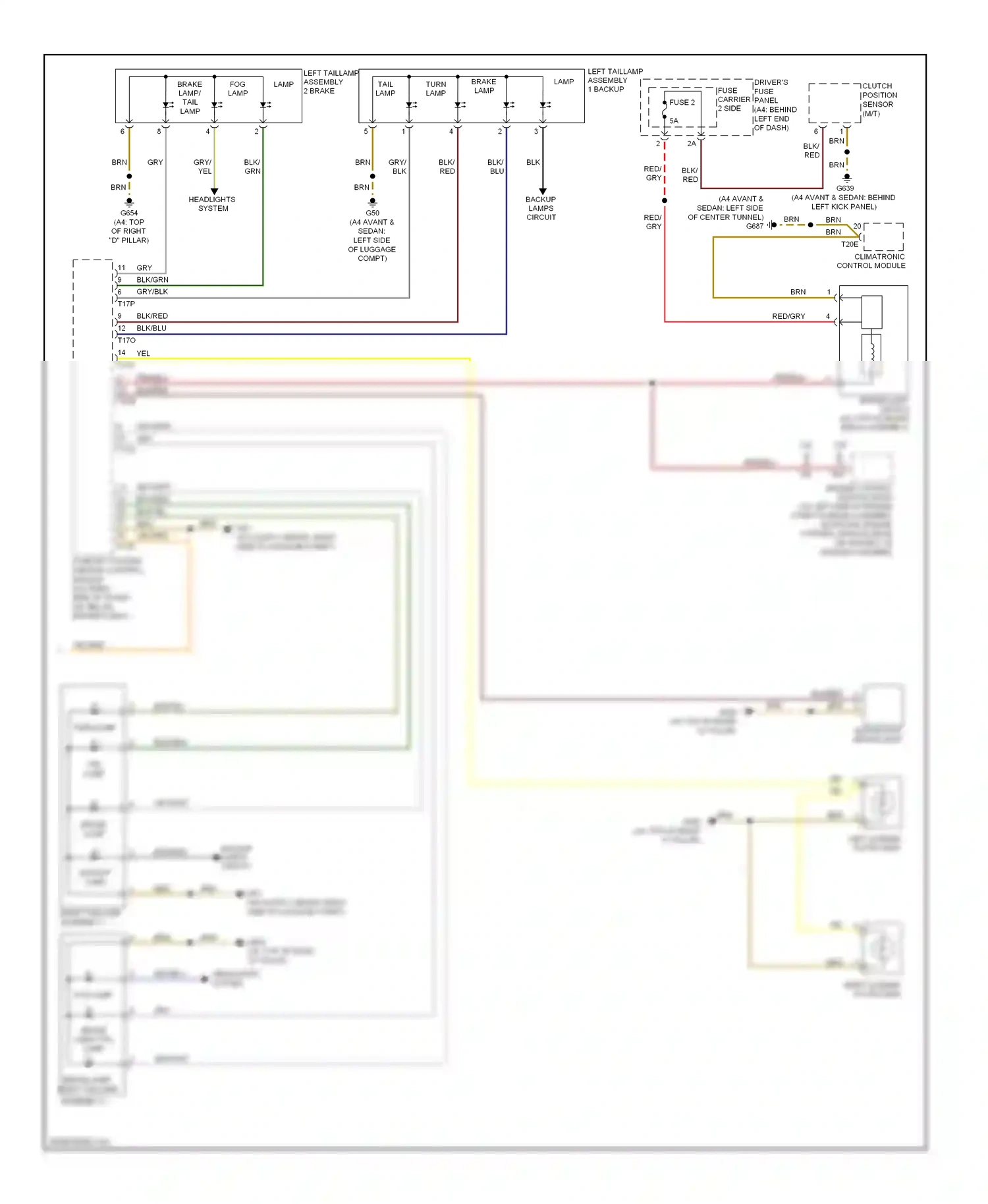 Audi S4 B8 (2008-2011) compt plenum chamber) motronic engine control module (ecm) wiring diagram  (1 of 3)