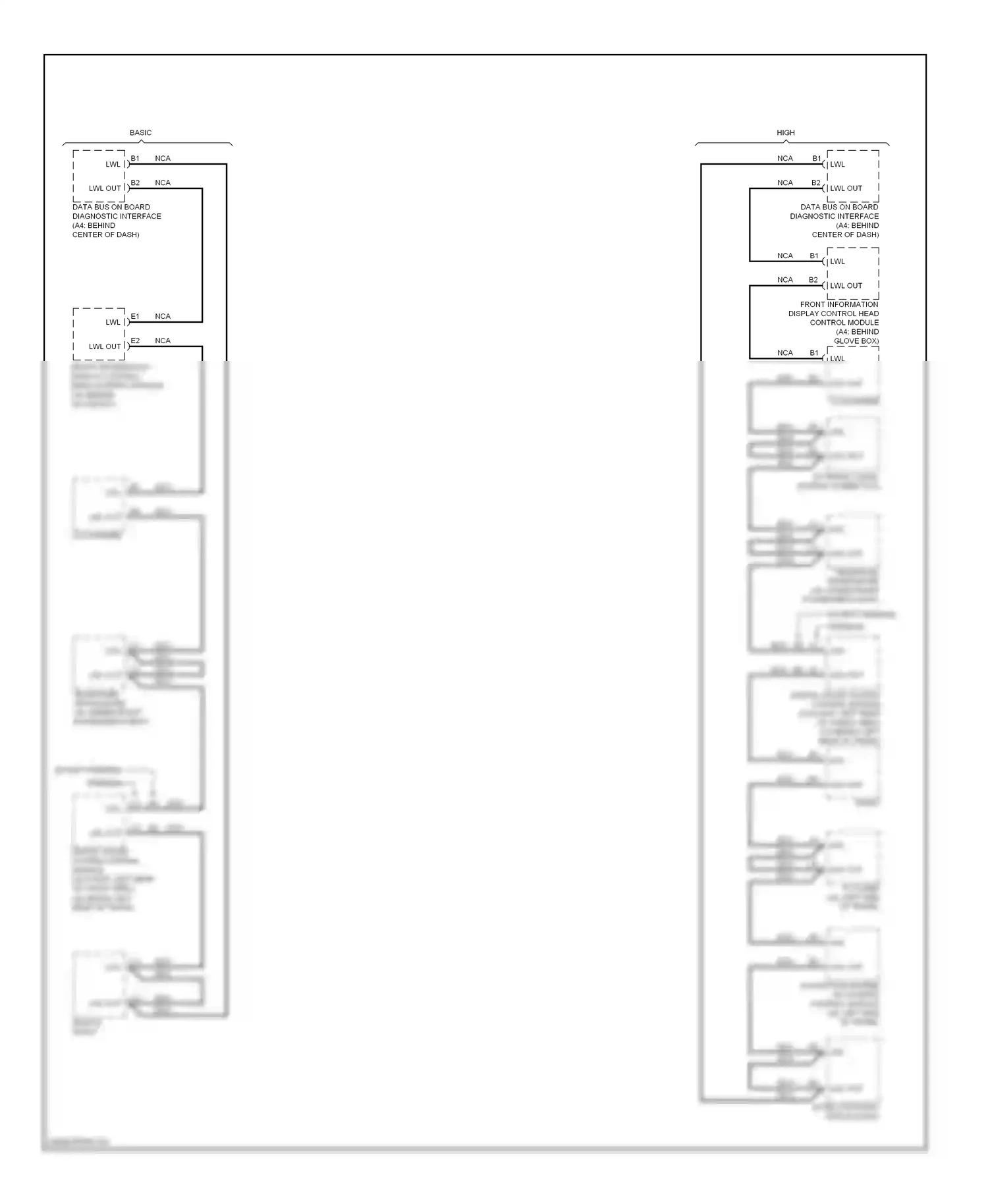 Audi S4 B8 (2008-2011) data bus on board diagnostic interface wiring diagram  (4 of 7)