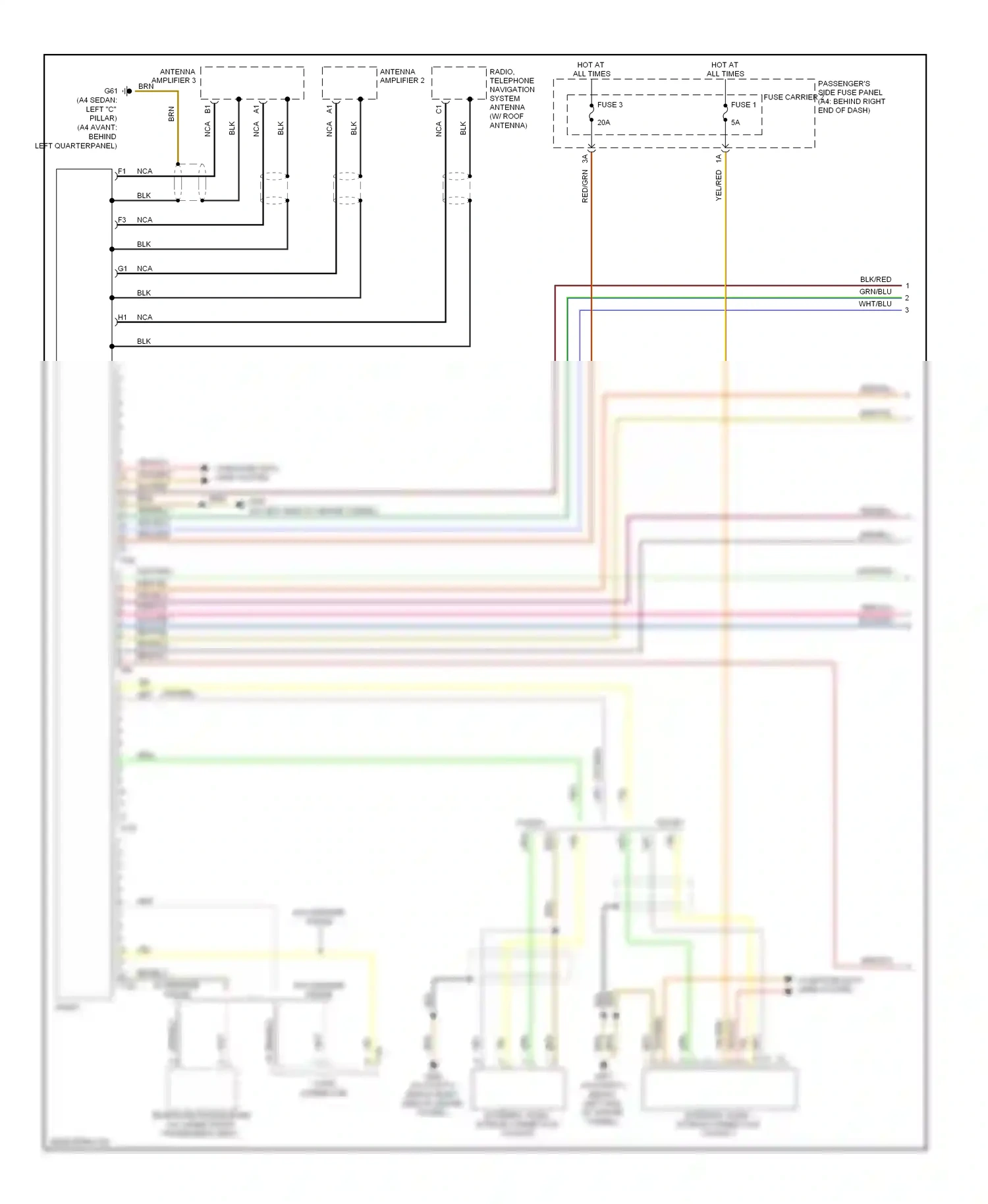 Audi S4 B8 (2008-2011) end of dash) wiring diagram  (34 of 44)
