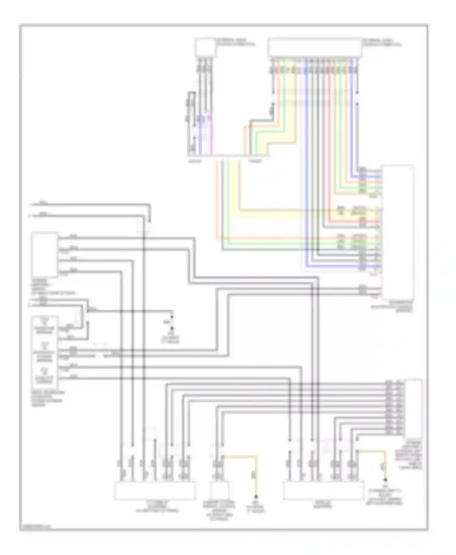 Wiring diagram external audio source connection for Audi S4 B8 (2008-2011)
